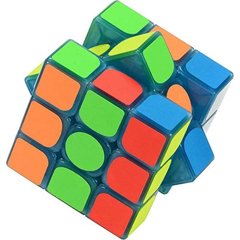 Cubo Mágico 3x3 YUNTENG Azul Fluorescente Brilla en la Oscuridad