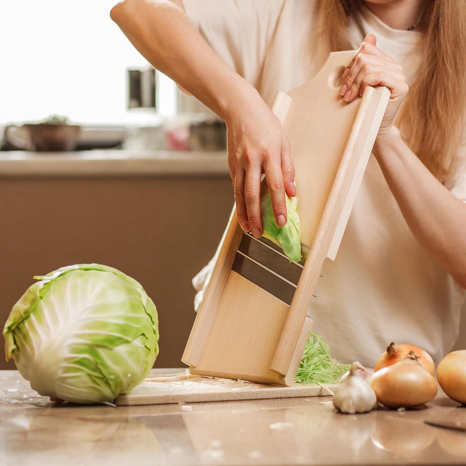 Rallador de repollo de madera SHSH 17.8x45 cm manual