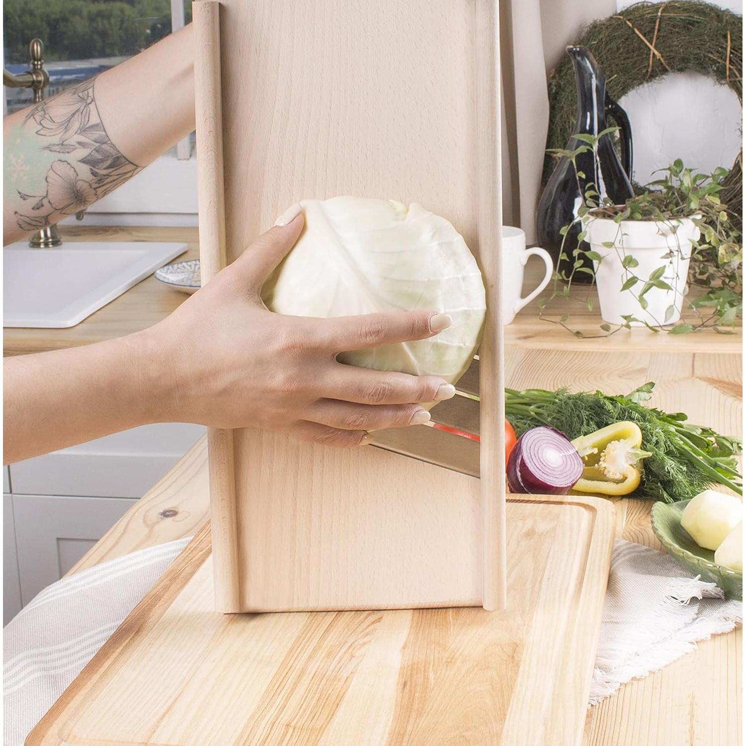 Rallador de repollo de madera SHSH 17.8x45 cm manual