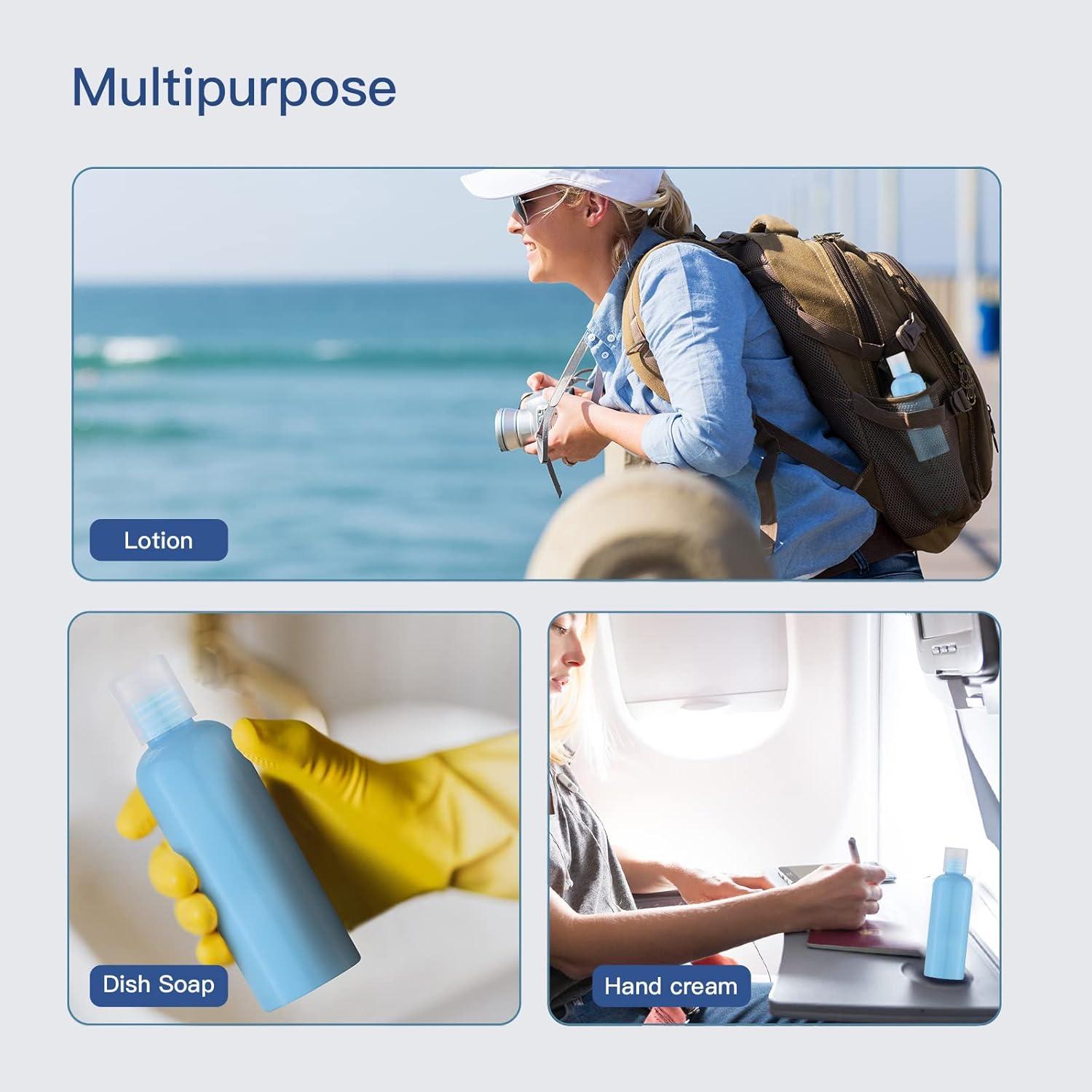 Set de 5 Botellas de Viaje 100ml Owlyee Aprobadas por TSA