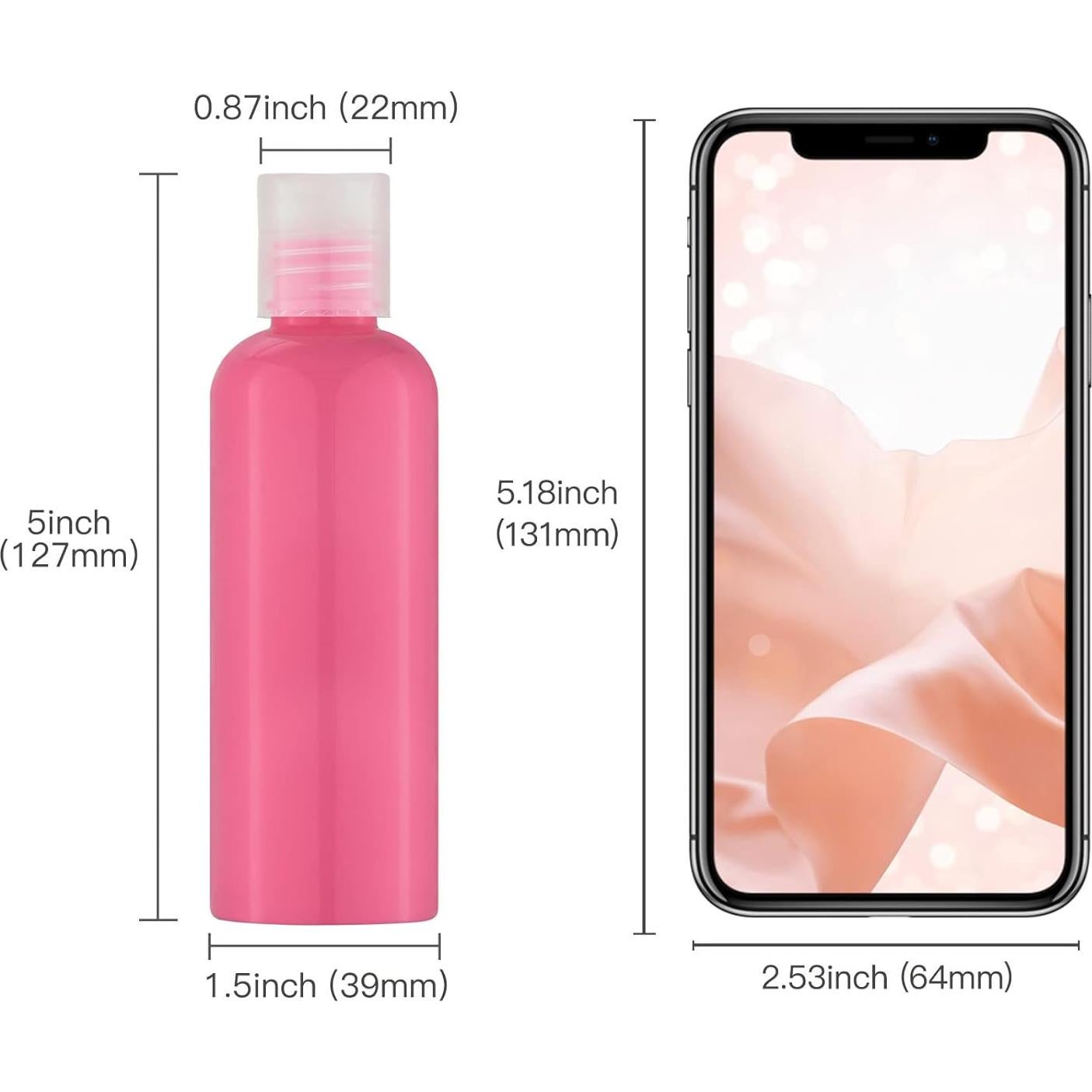 Set de 5 Botellas de Viaje 100ml Owlyee Aprobadas por TSA