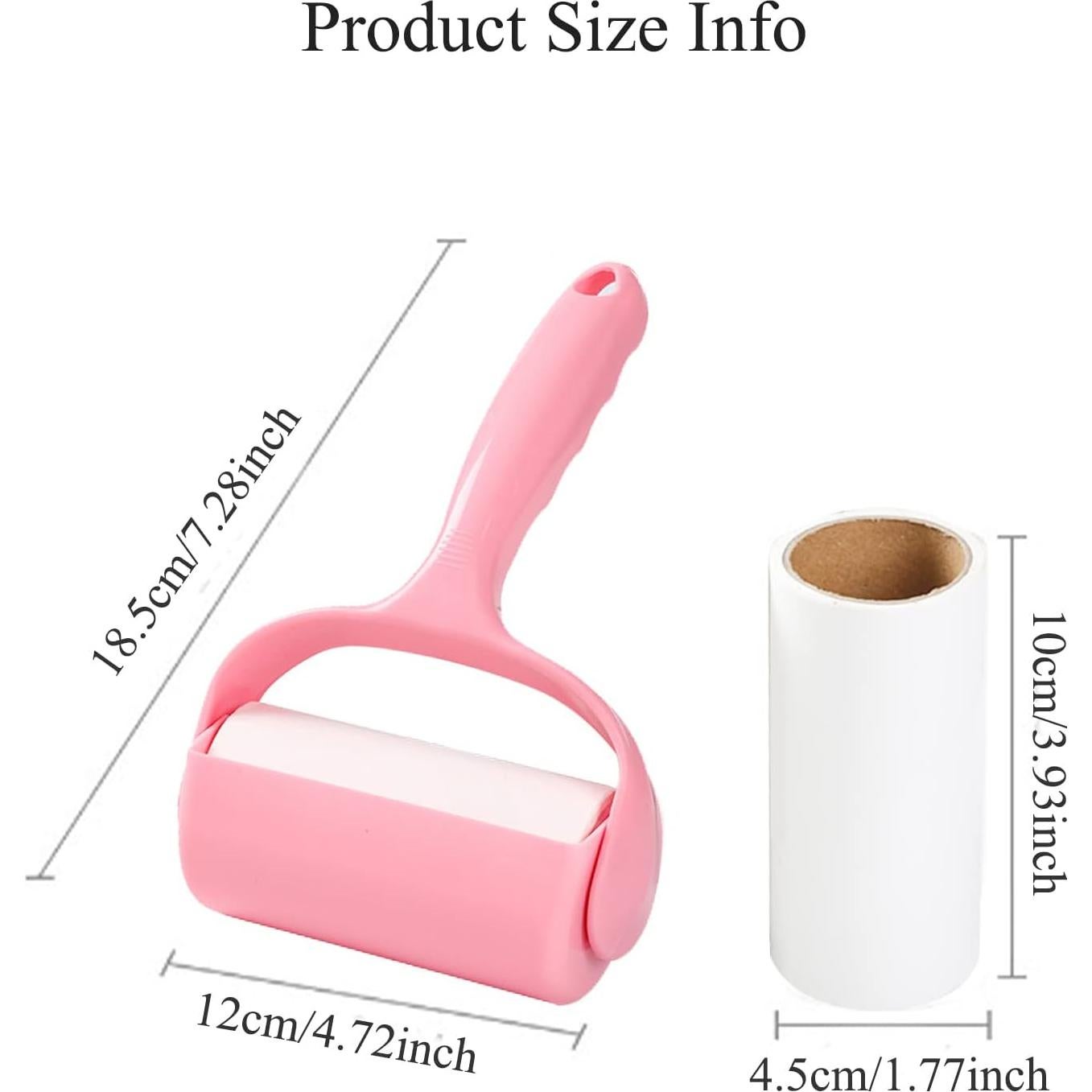 Rodillo Adhesivo para Pelos de Mascotas Nnverseryy Rosa con Recargas