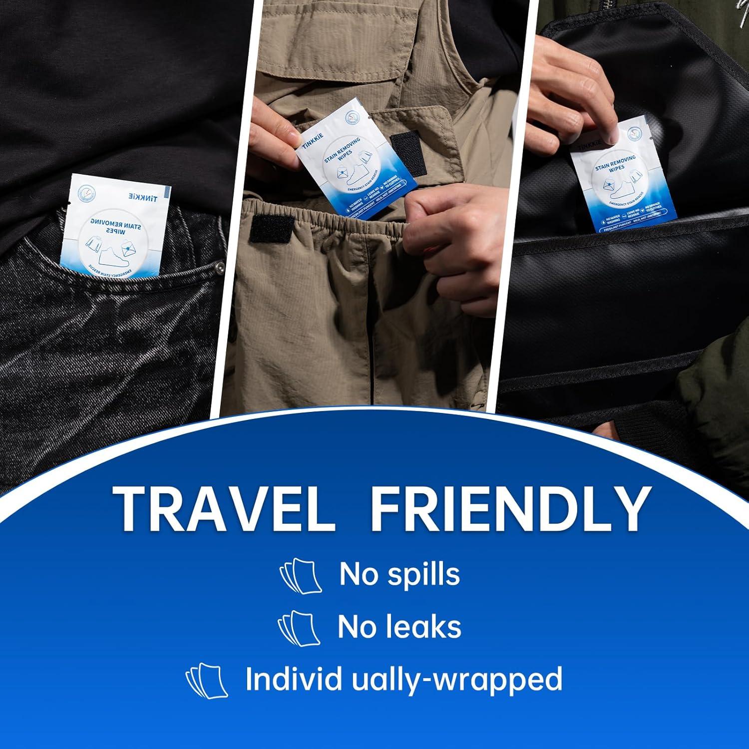 Toallitas Quitamanchas Portátiles TiNKKiE - 26 Pcs, 12.4x5x8.4 cm