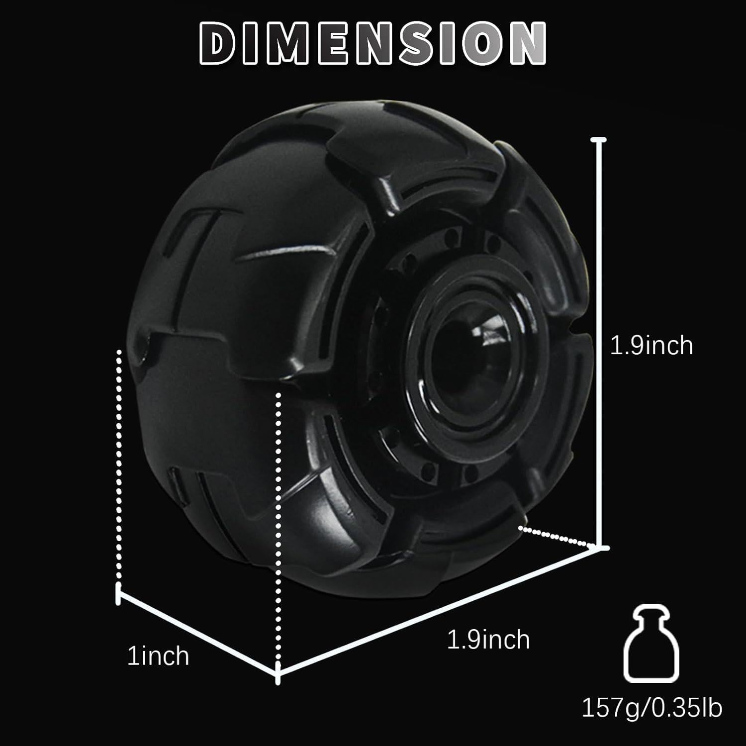 Spinner de Fidget Pillbug HIDEDC - Metal Negro EDC Alivio Estrés