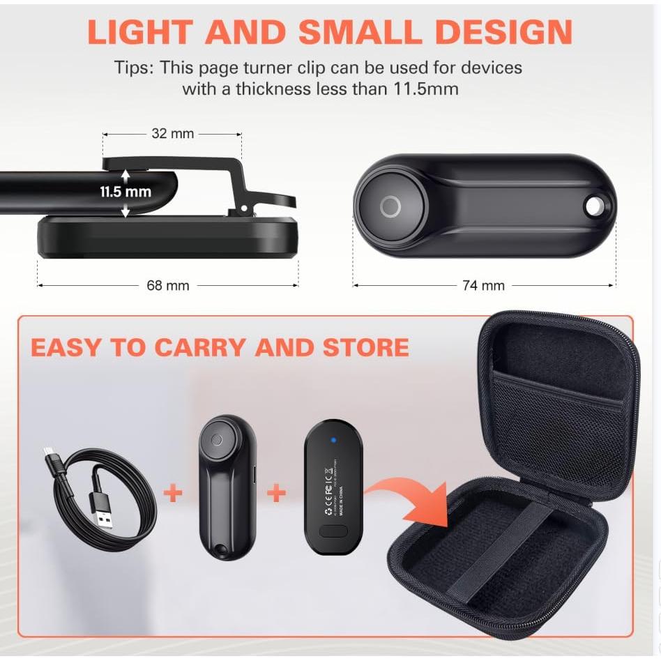 Control Remoto Turner de Página Oresoc FYQ-K3 para Kindle y Tablets