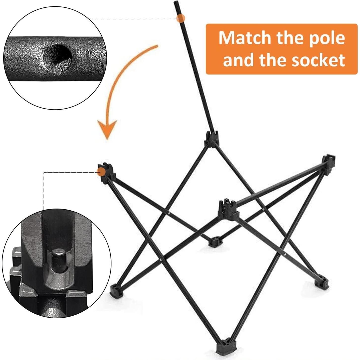 Mesa de Camping Plegable MOON LENCE 55.88x40.64cm Negra