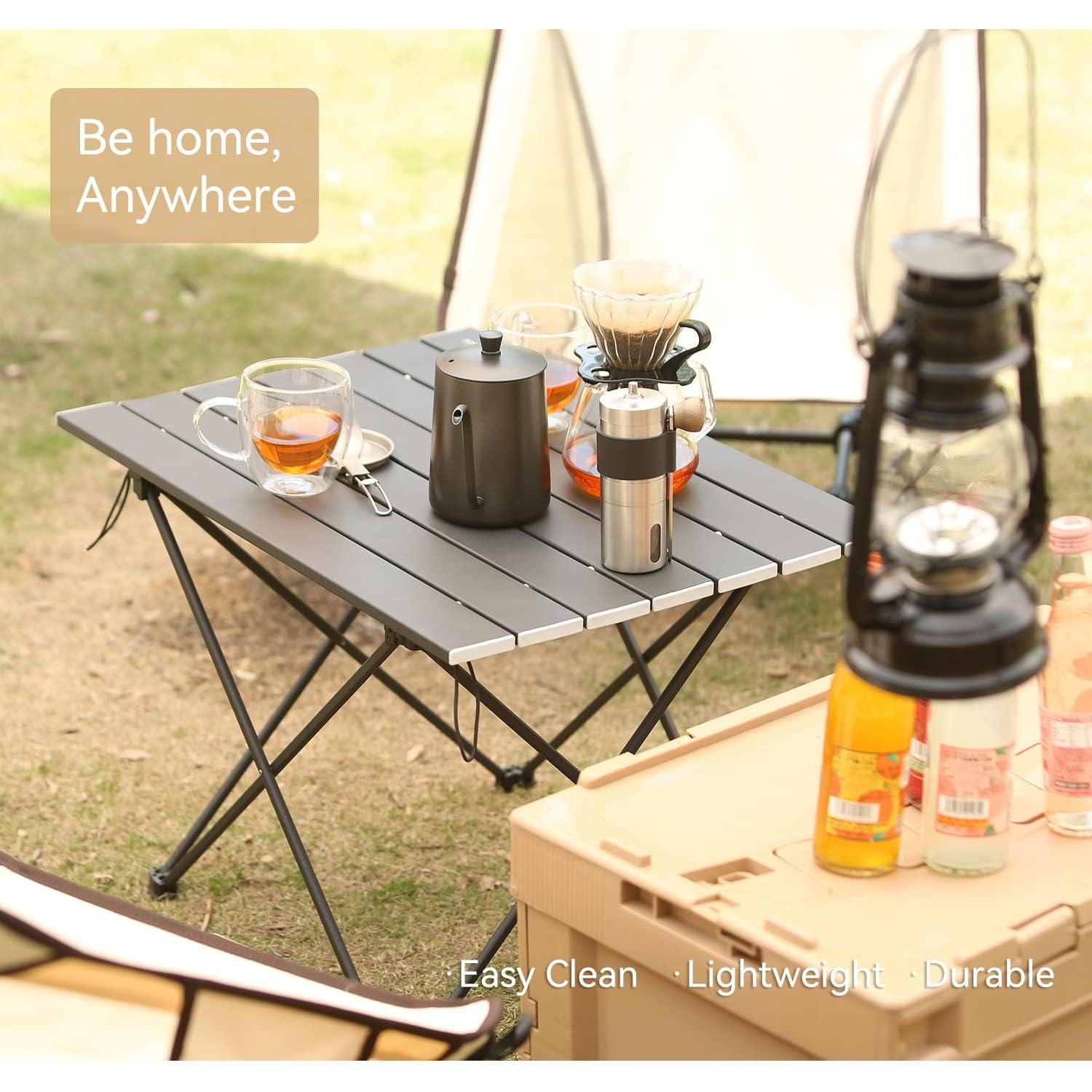 Mesa de Camping Plegable MOON LENCE 55.88x40.64cm Negra