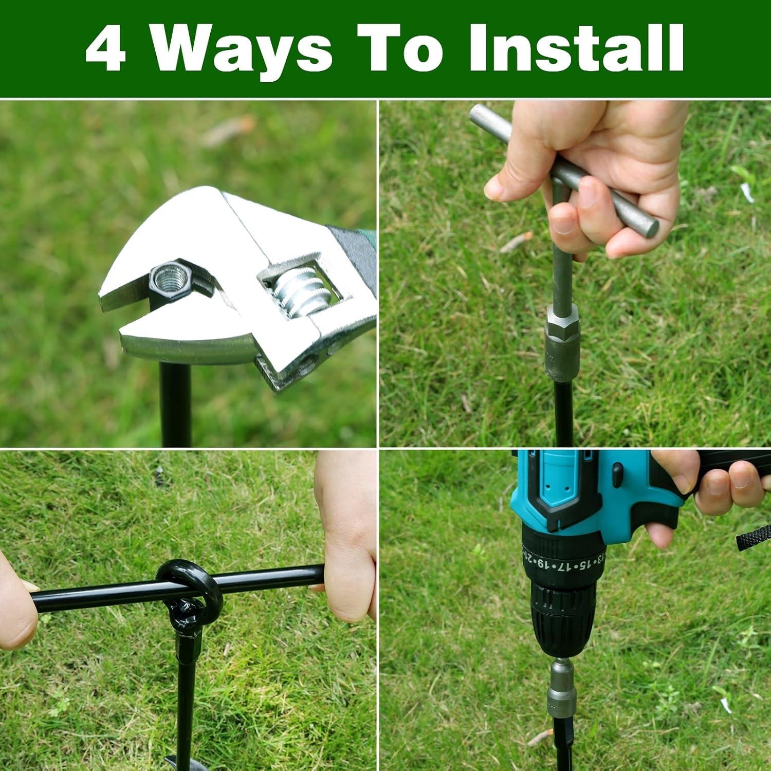 Anclajes de Tierra Pesados Fabulas 18" (45.72 cm) 4 Piezas