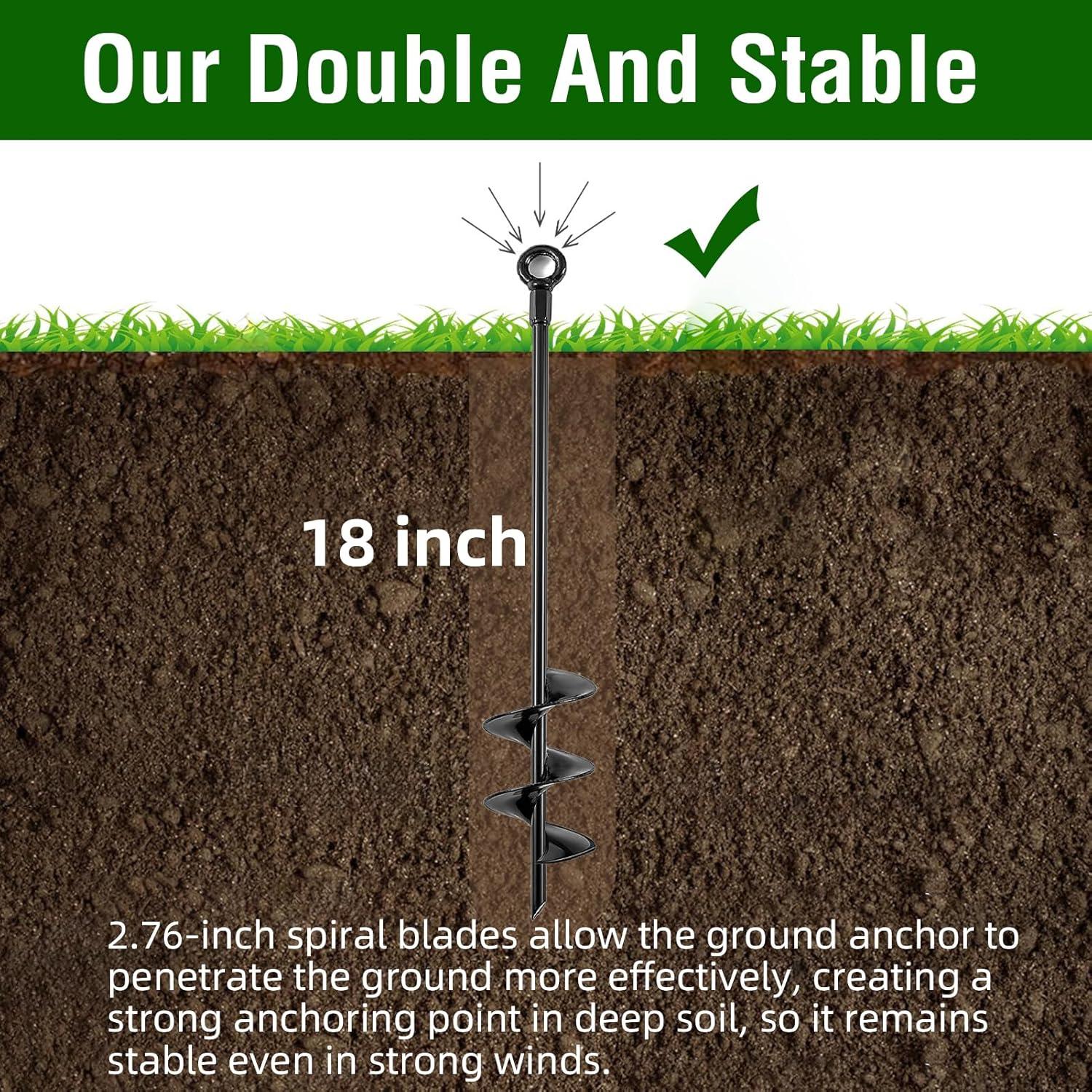 Anclajes de Tierra Pesados Fabulas 18" (45.72 cm) 4 Piezas