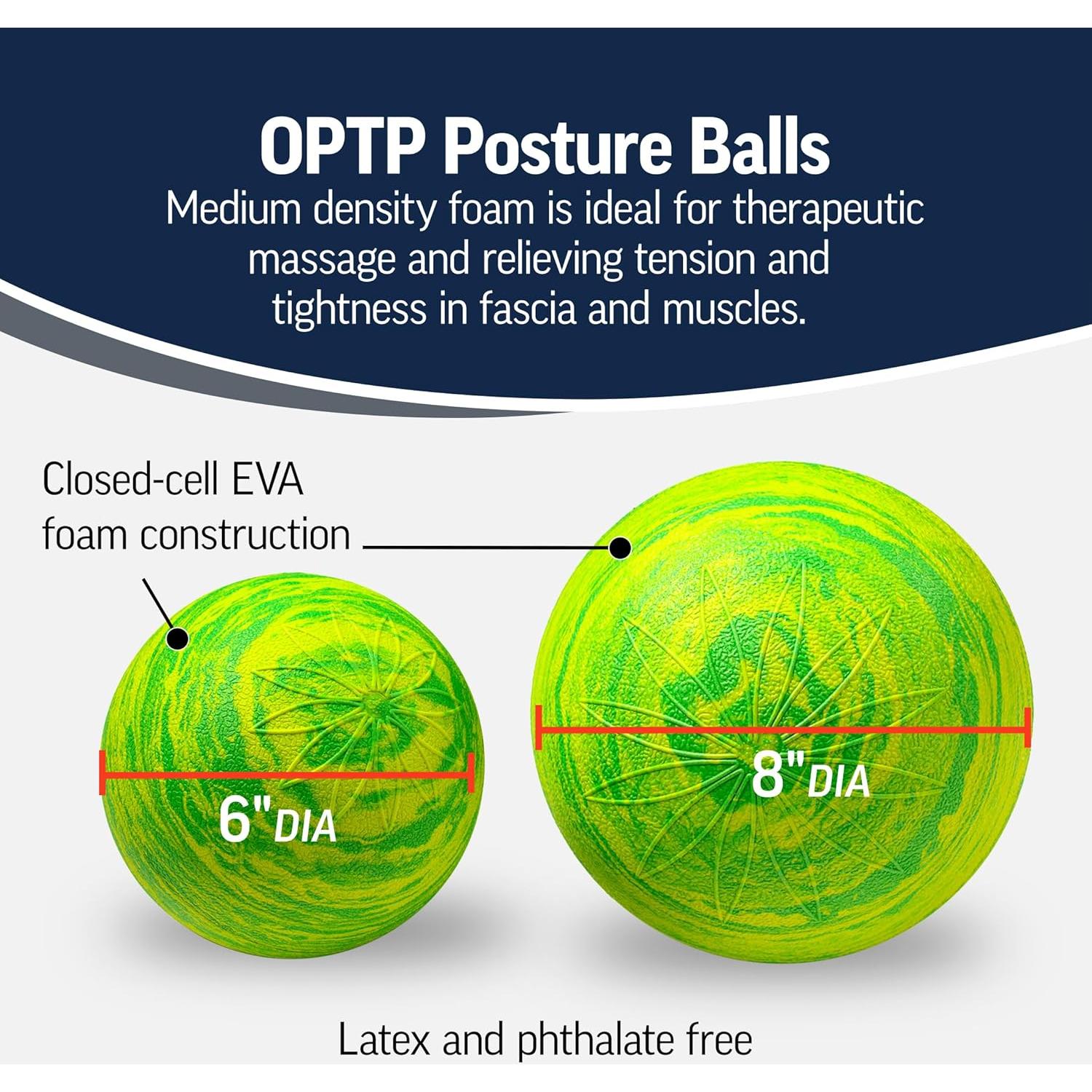Bola de Postura OPTP 15.24 cm - Rodillo de Espuma para Masaje