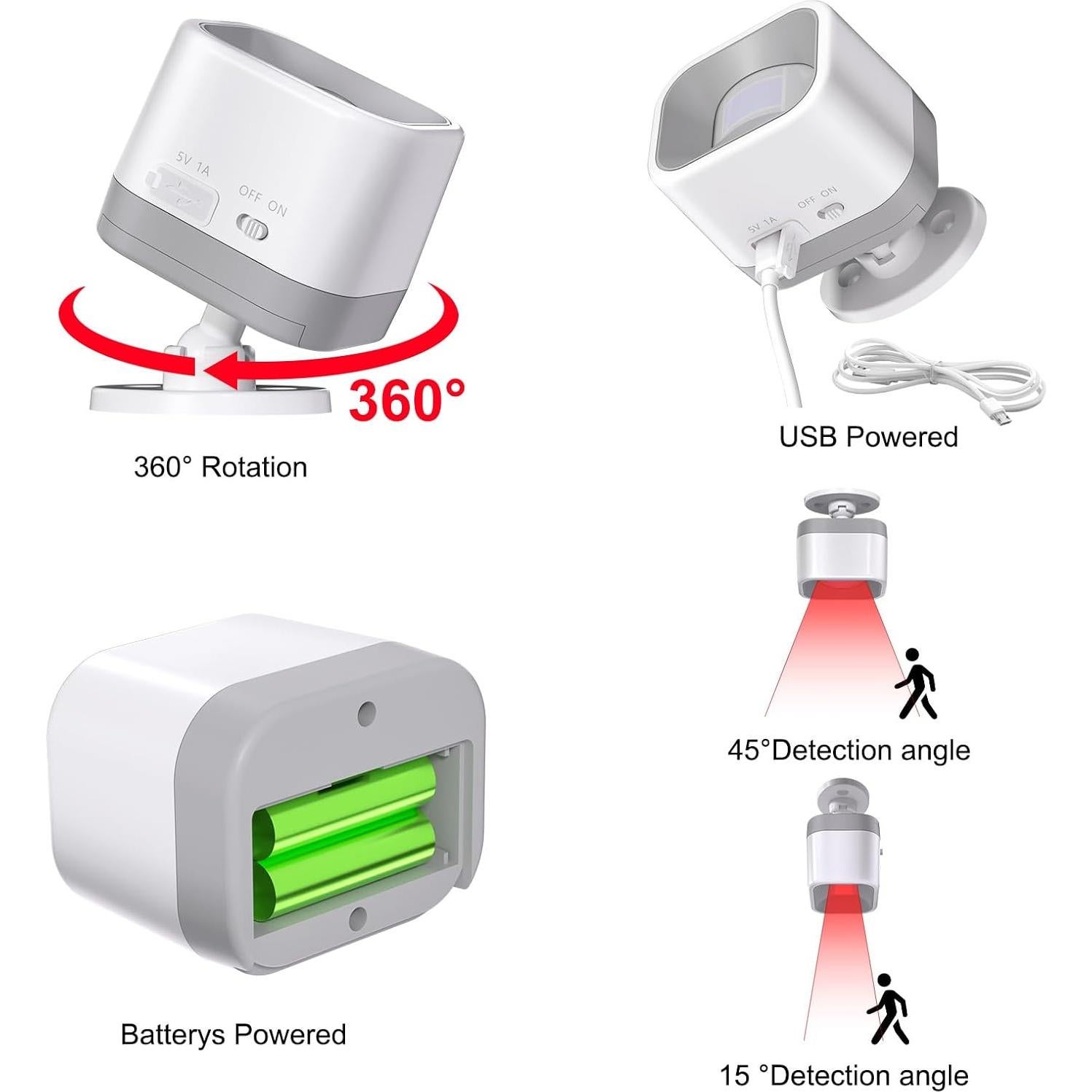 Timbre de puerta COTINSE inalámbrico con sensor de movimiento