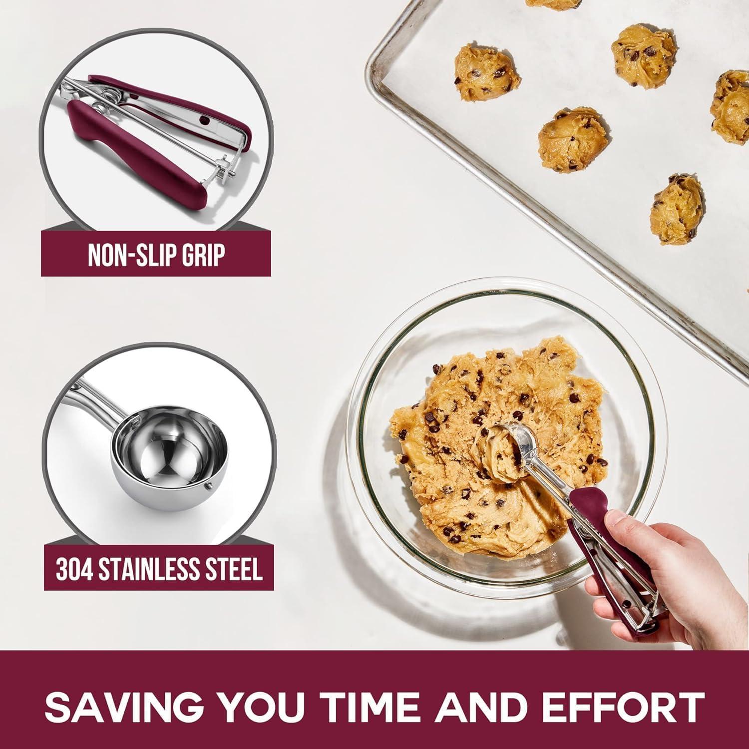 Cucharón de Helado Vomurra de Acero Inoxidable 4 Cucharadas