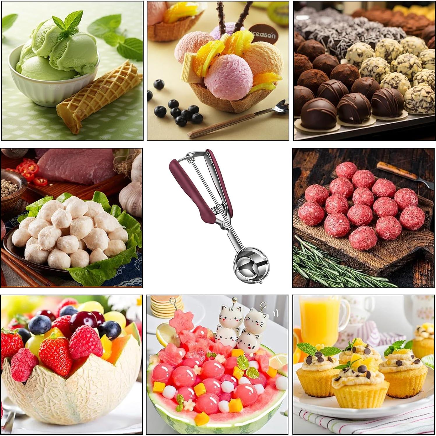 Cucharón de Helado Vomurra de Acero Inoxidable 4 Cucharadas