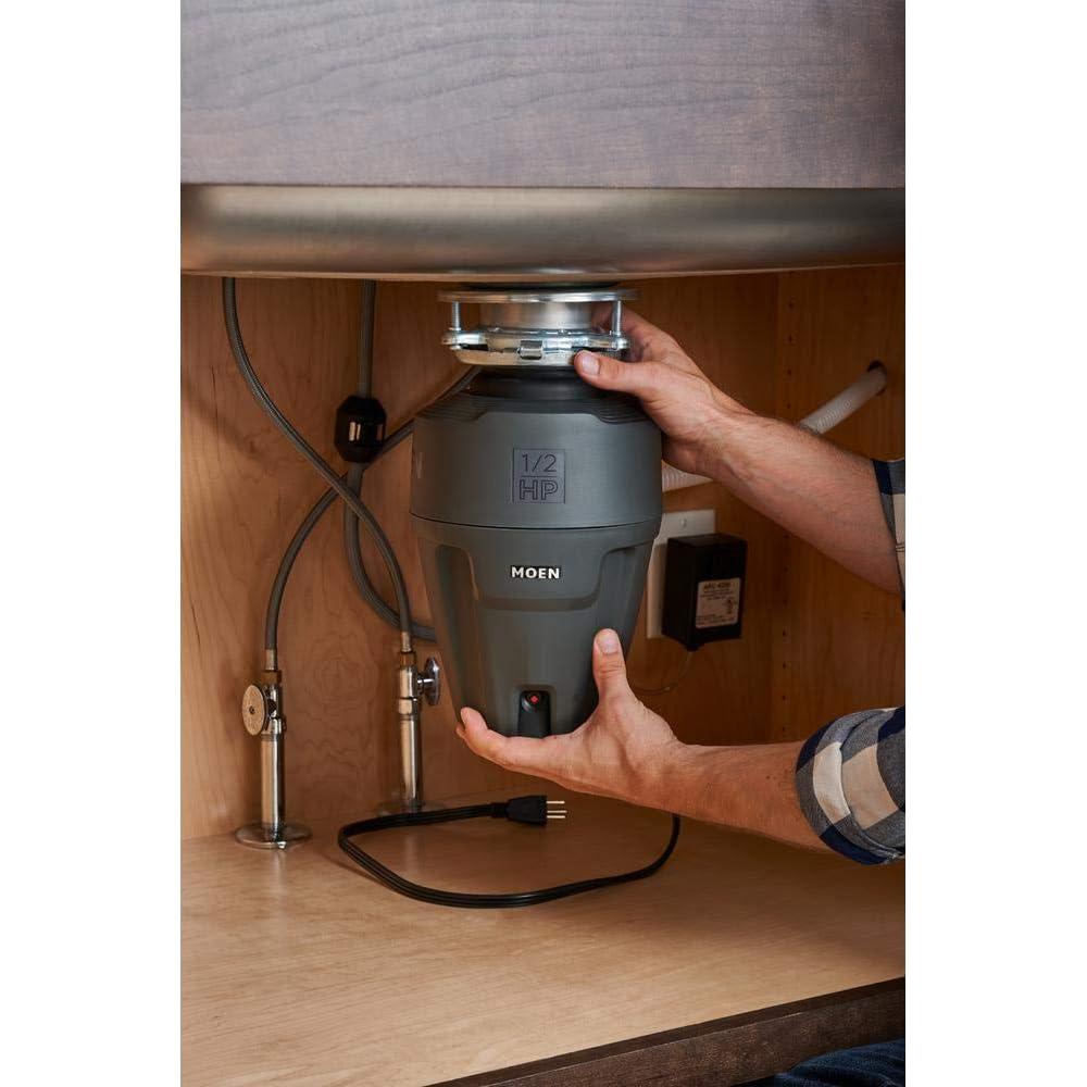 Moen EX50C Triturador de Basura 0.5 HP Negro Premium
