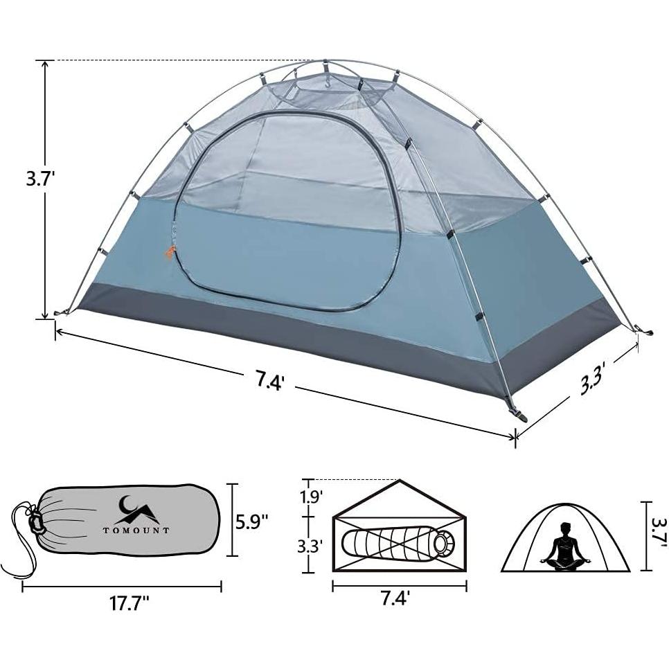 Carpa de Senderismo MC para 1-2 Personas Impermeable