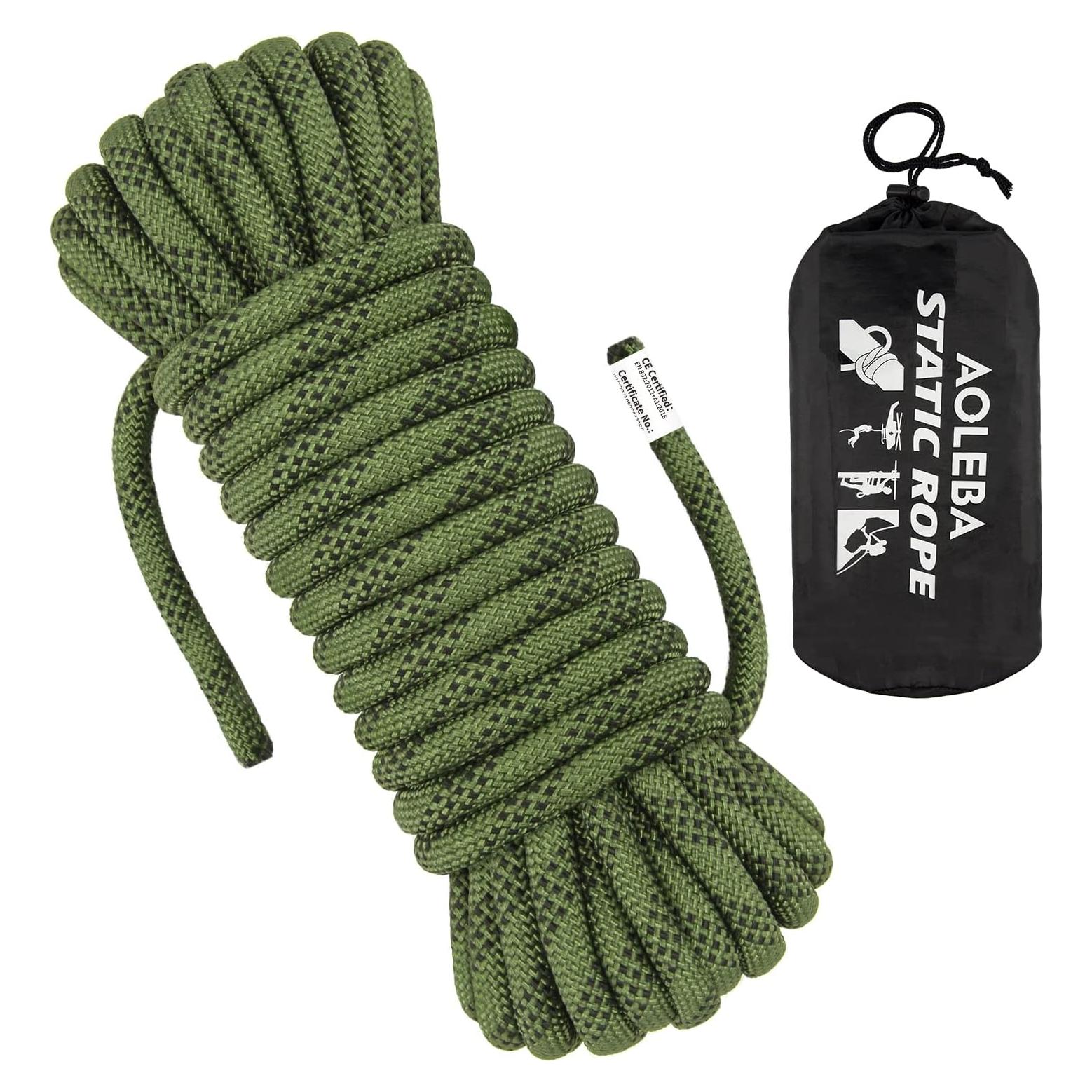 Cuerda de Escalada Estática AOLEBA 10.5mm 9.75m Verde