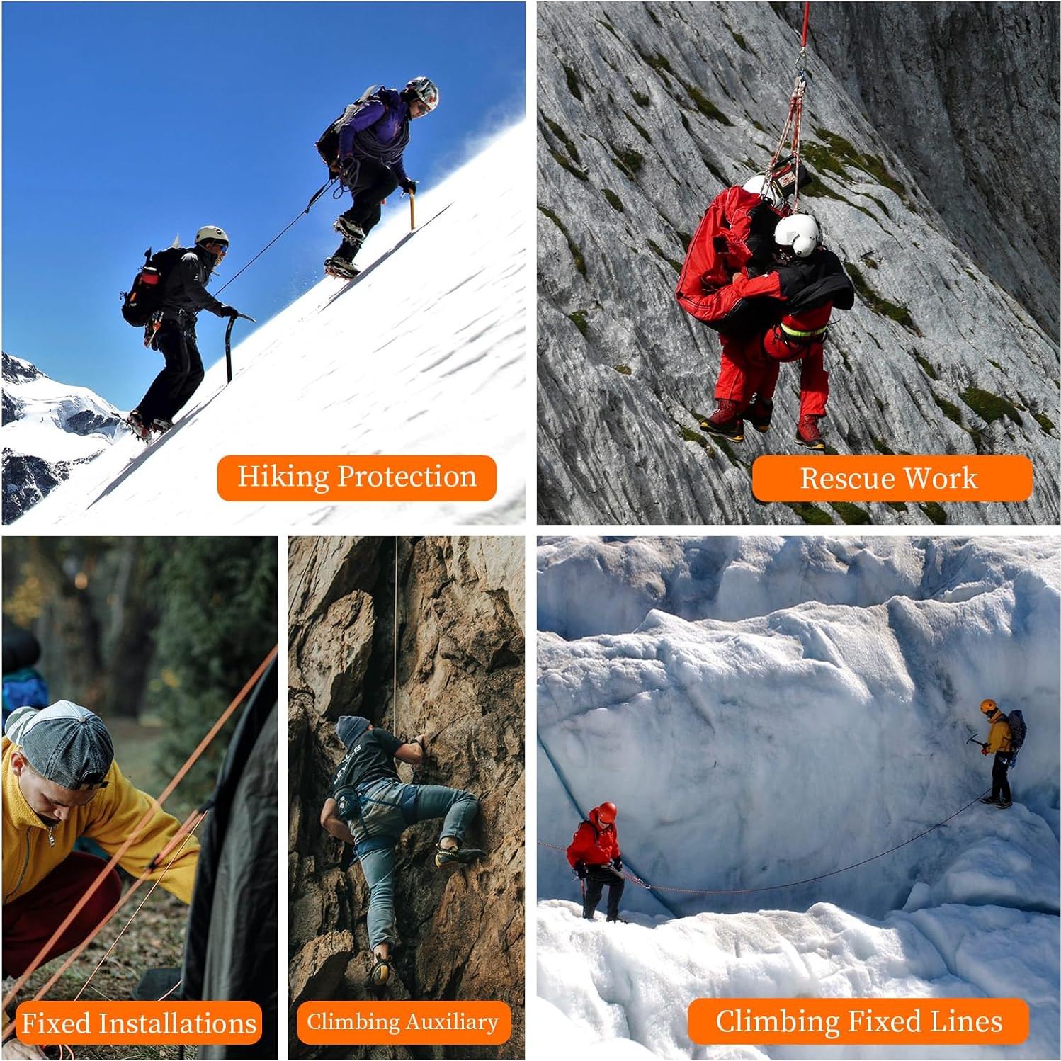 Cuerda de Escalada Estática AOLEBA 10.5mm 9.75m Verde