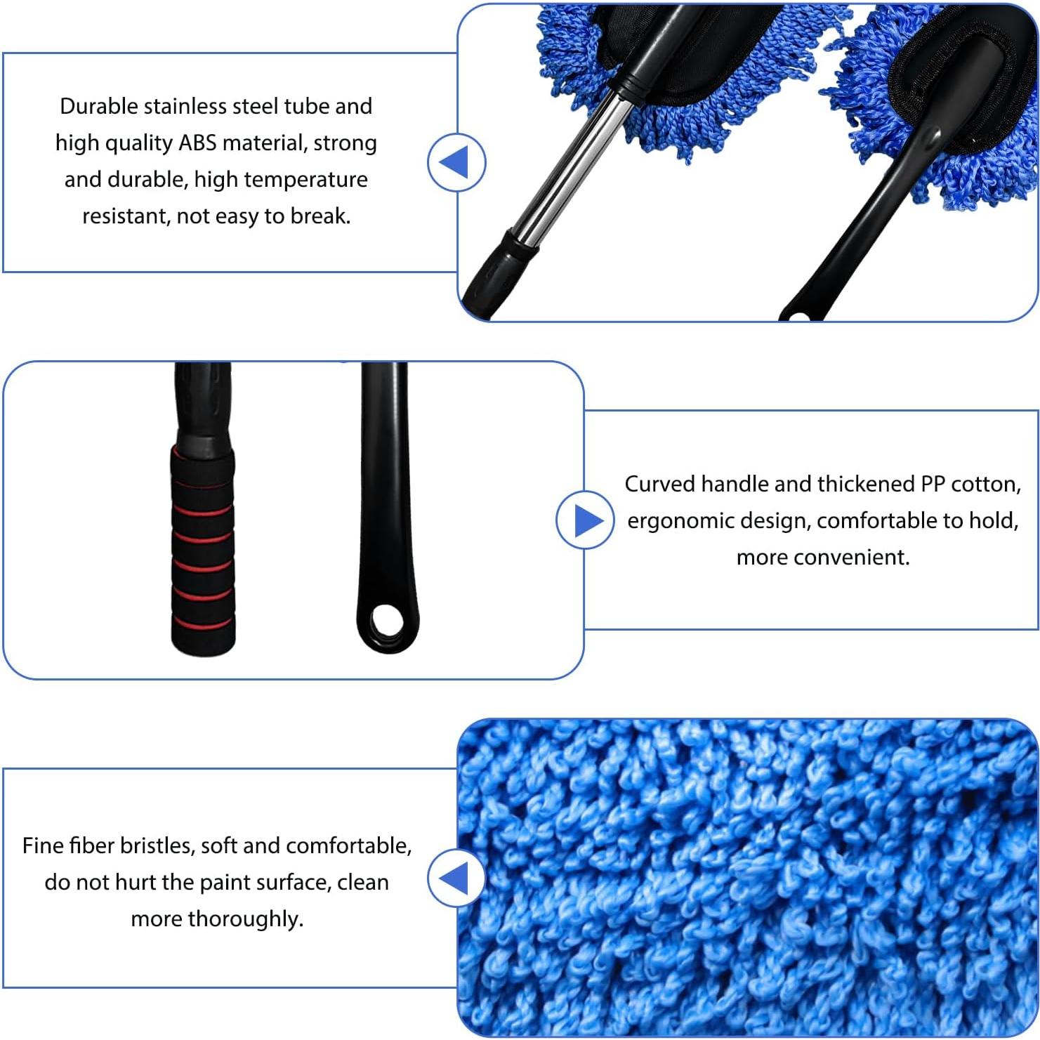 Juego de 2 Plumones de Microfibra BWBWND para Autos Azul
