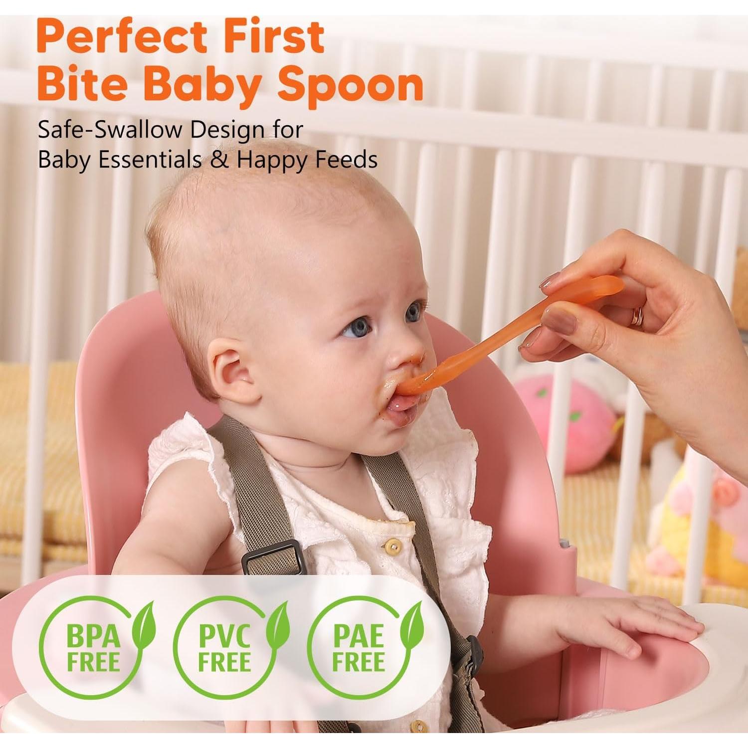 Cucharas de Silicona para Bebés Omnilove 0+ Meses 2-Pack