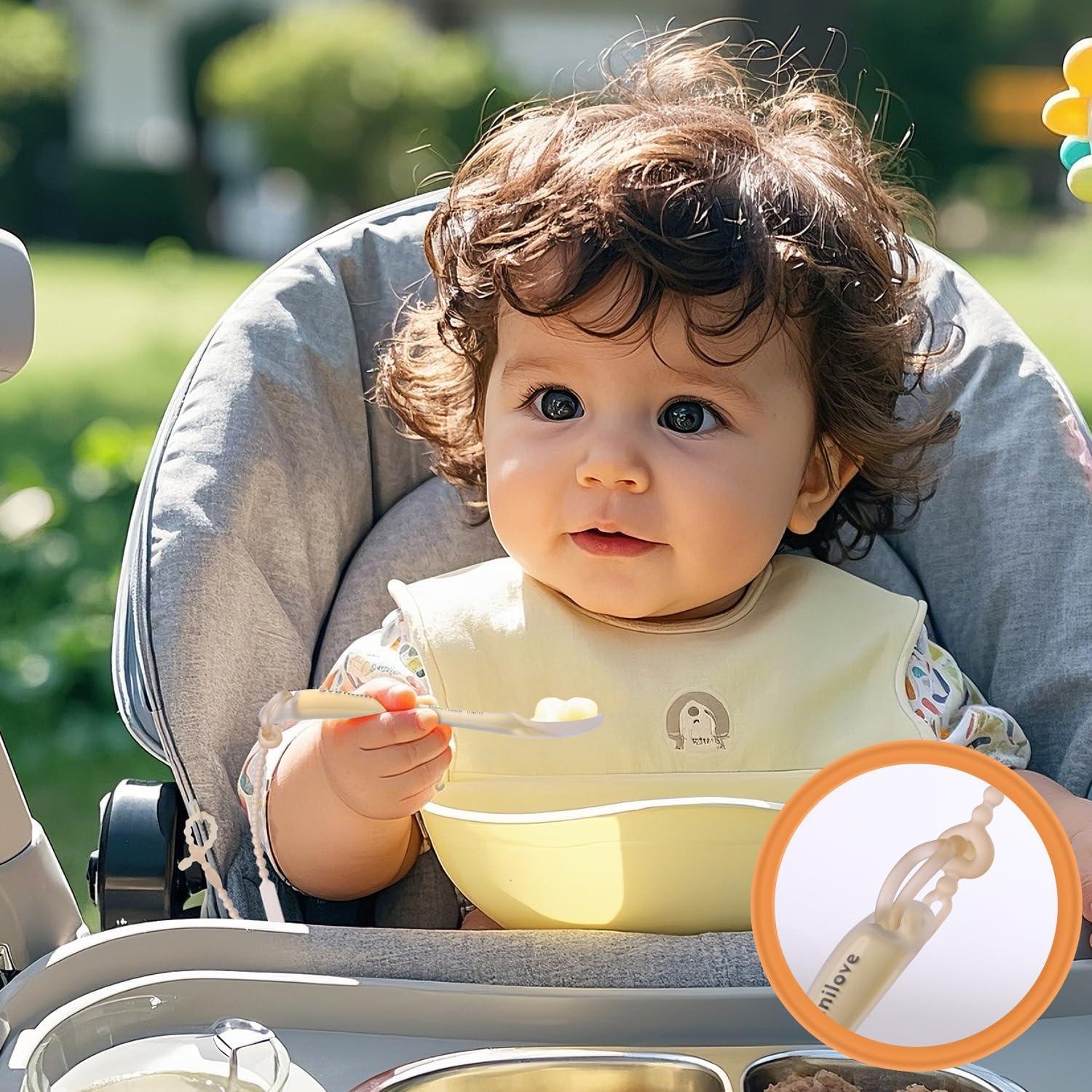 Cucharas de Silicona para Bebés Omnilove 0+ Meses 2-Pack