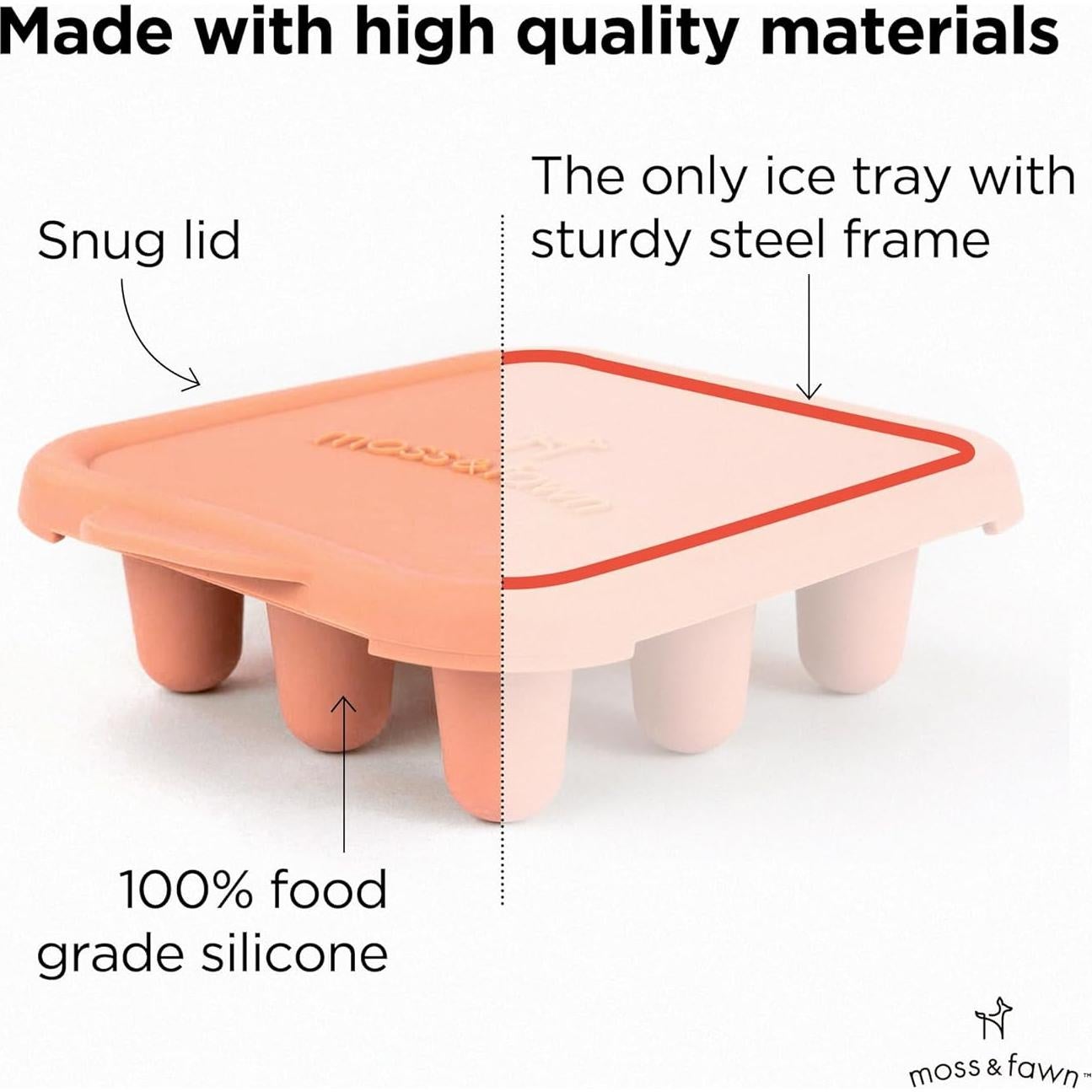 Bandeja de Hielo Moss and Fawn - Silicona para Bebés 8 ml