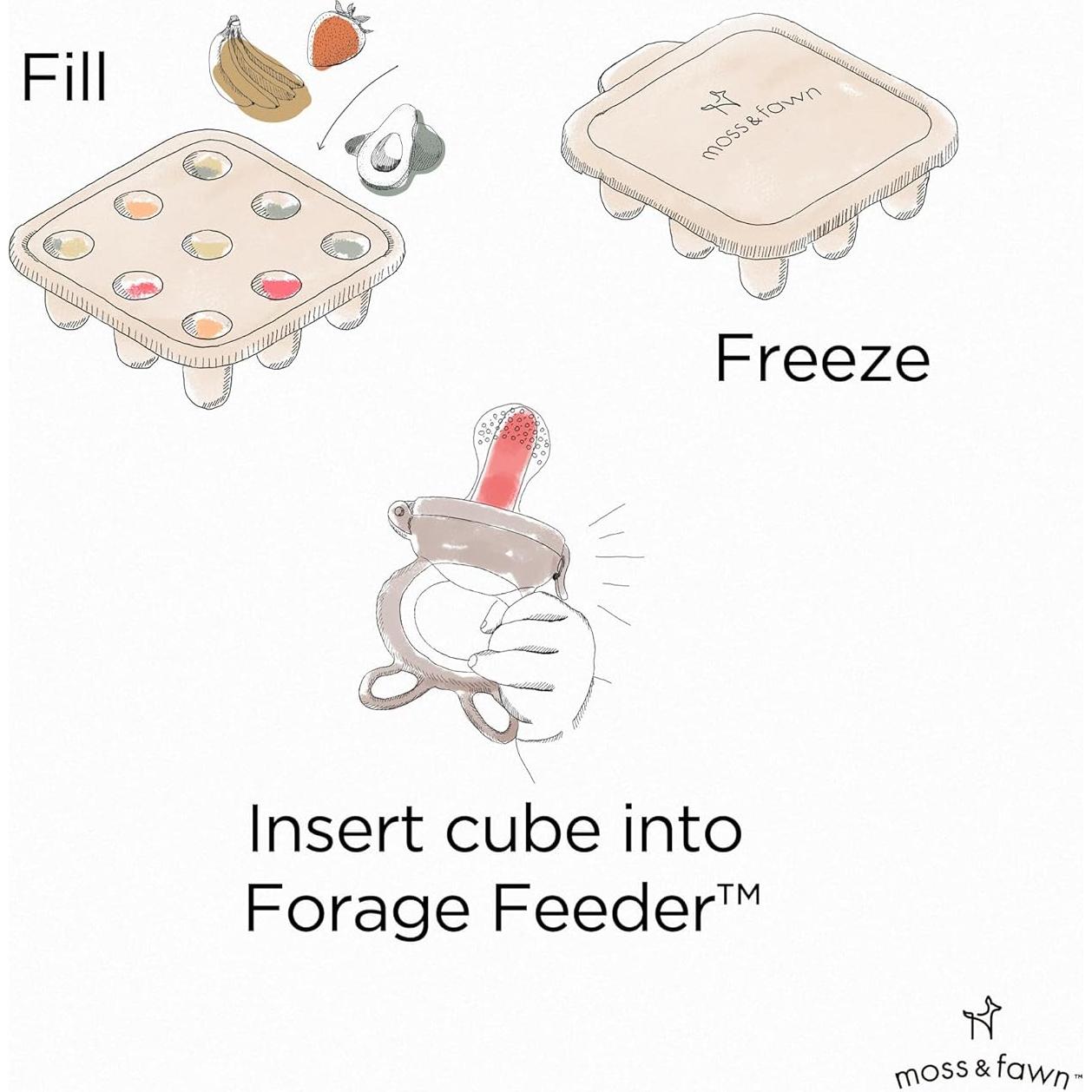 Bandeja de Hielo Moss and Fawn - Silicona para Bebés 8 ml