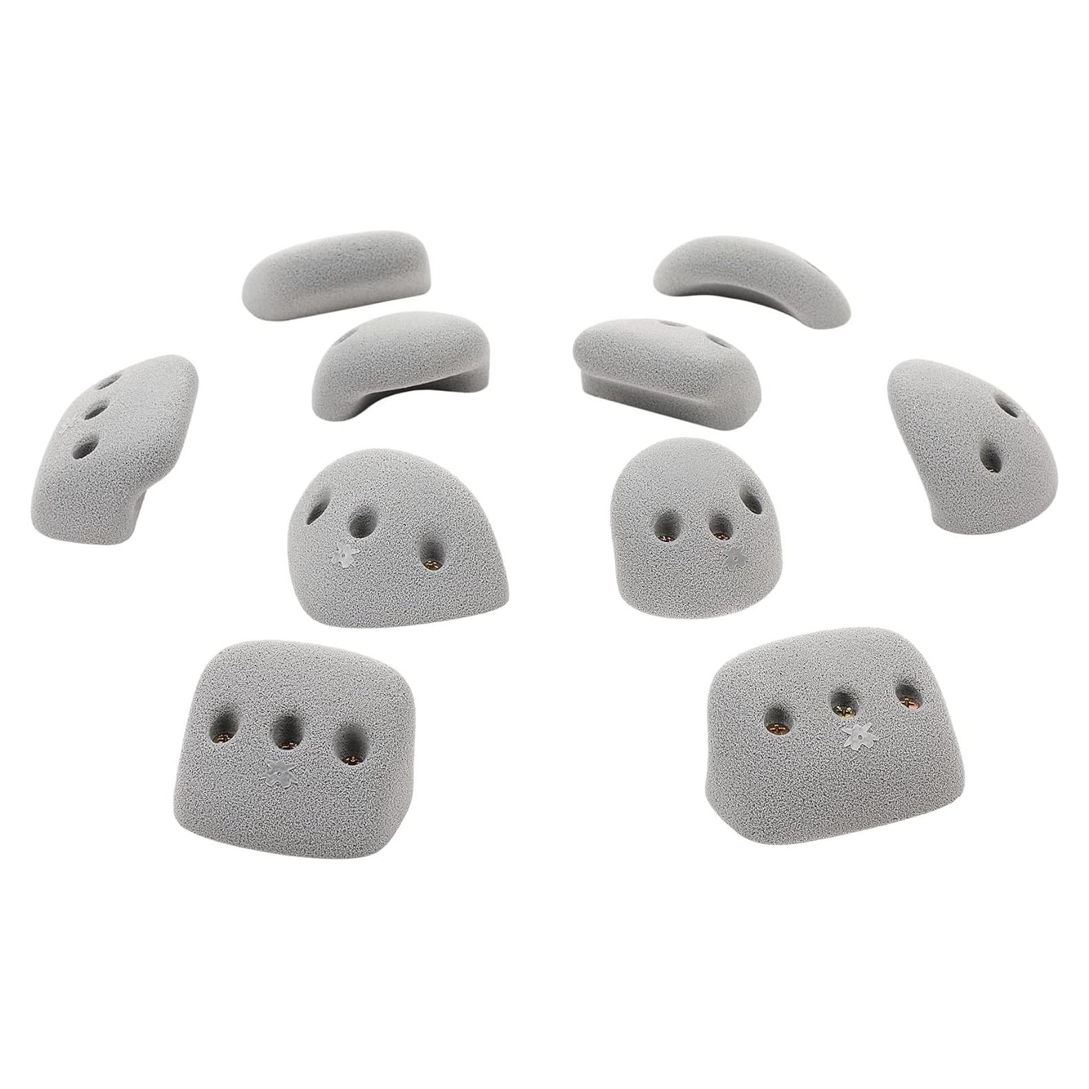 Agarraderas de Escalada Atomik | Jugs Básicos Gris 10 Piezas