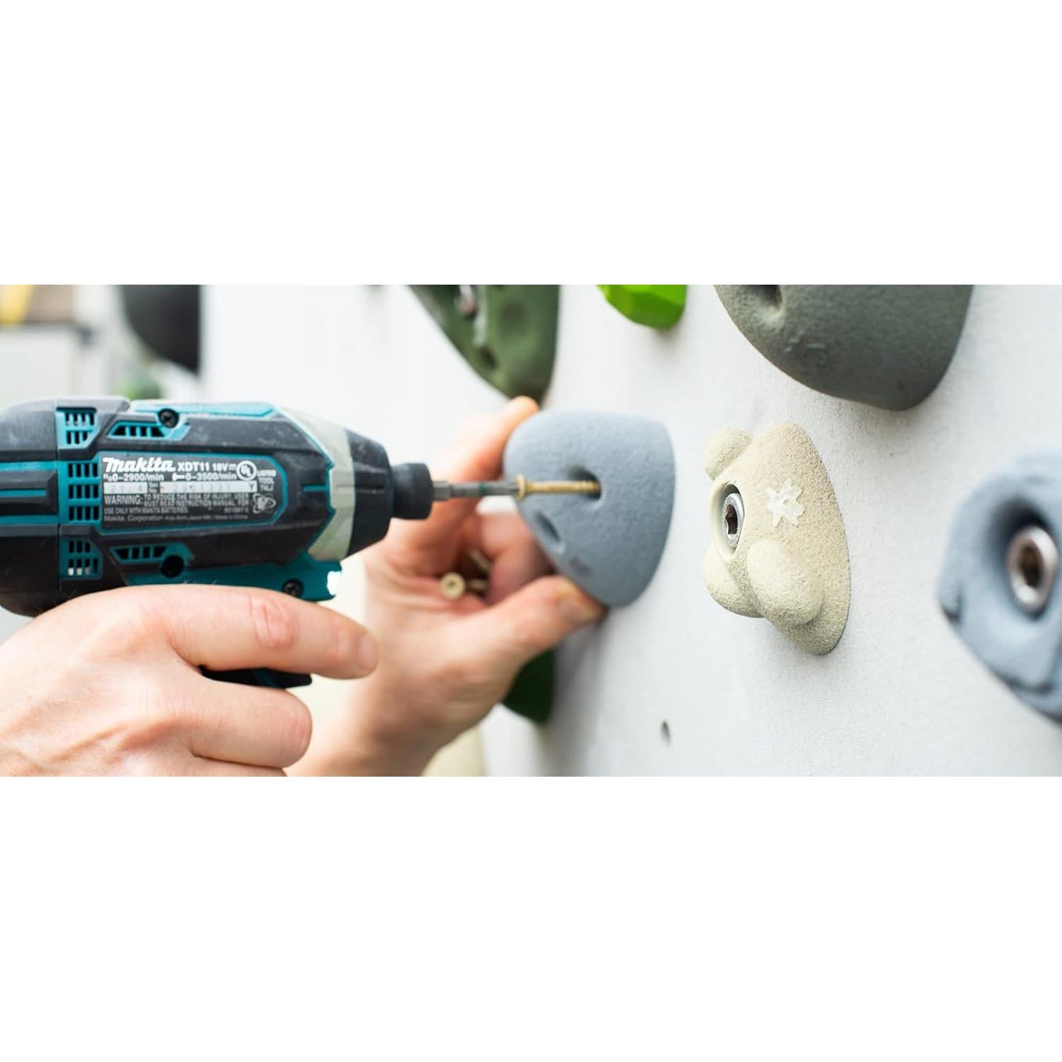 Agarraderas de Escalada Atomik | Jugs Básicos Gris 10 Piezas