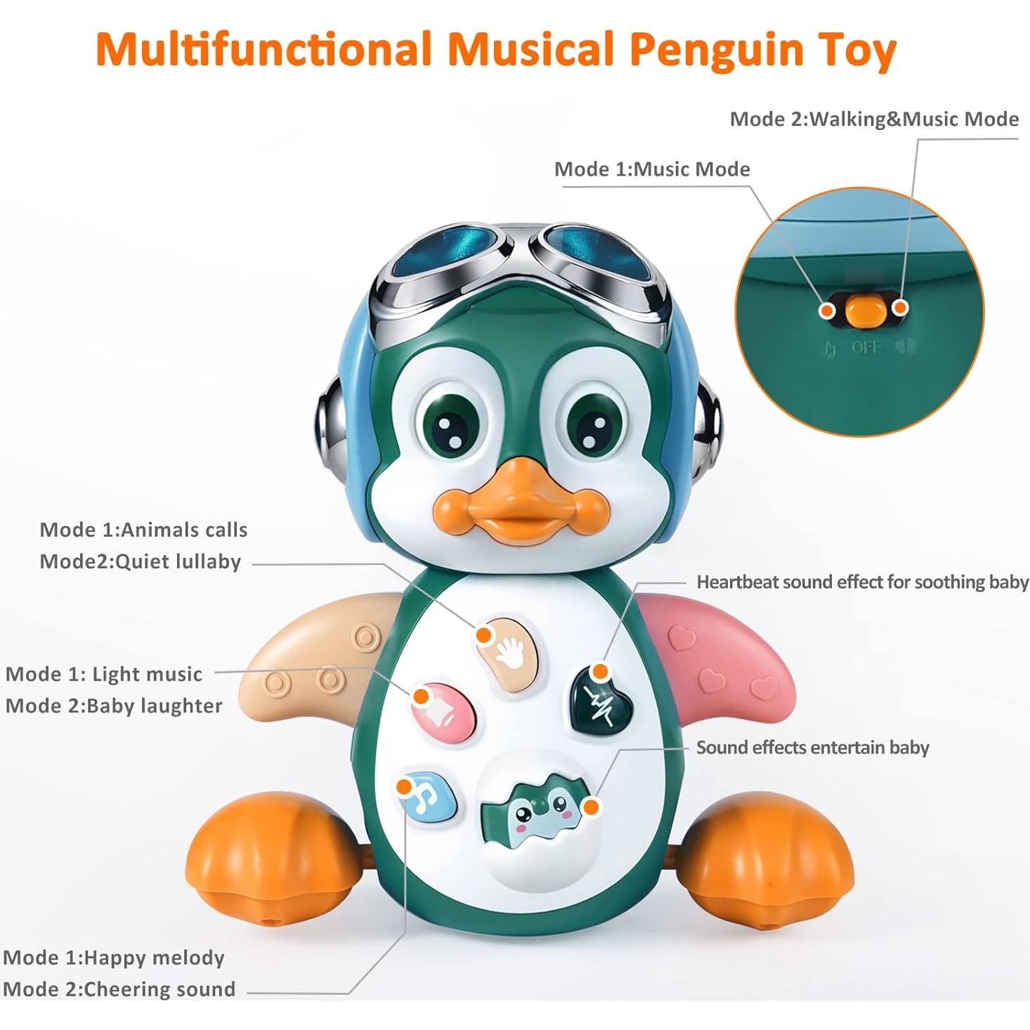Juguete Musical Pingüino MOONTOY para Bebés 3-12 Meses