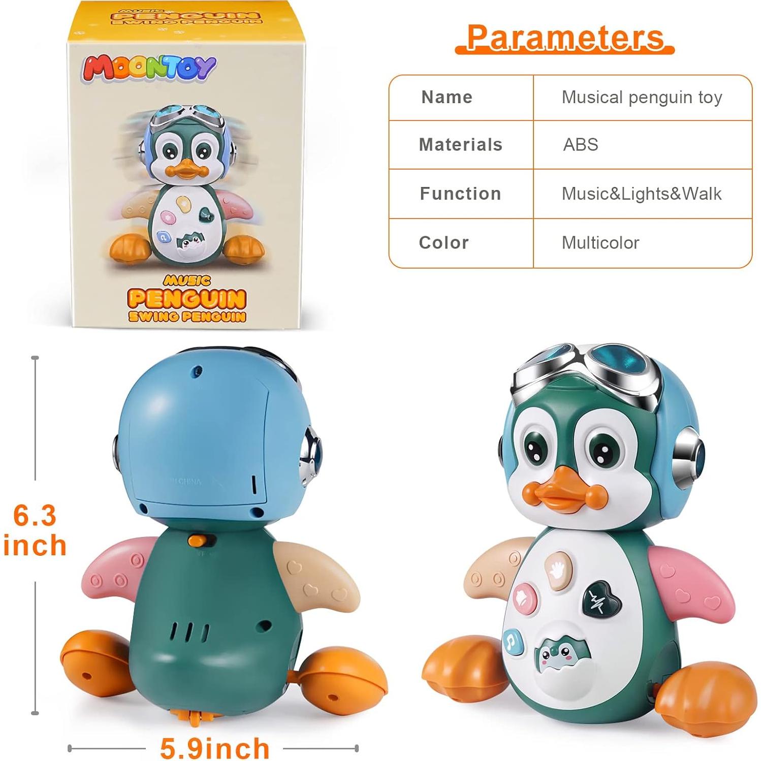 Juguete Musical Pingüino MOONTOY para Bebés 3-12 Meses