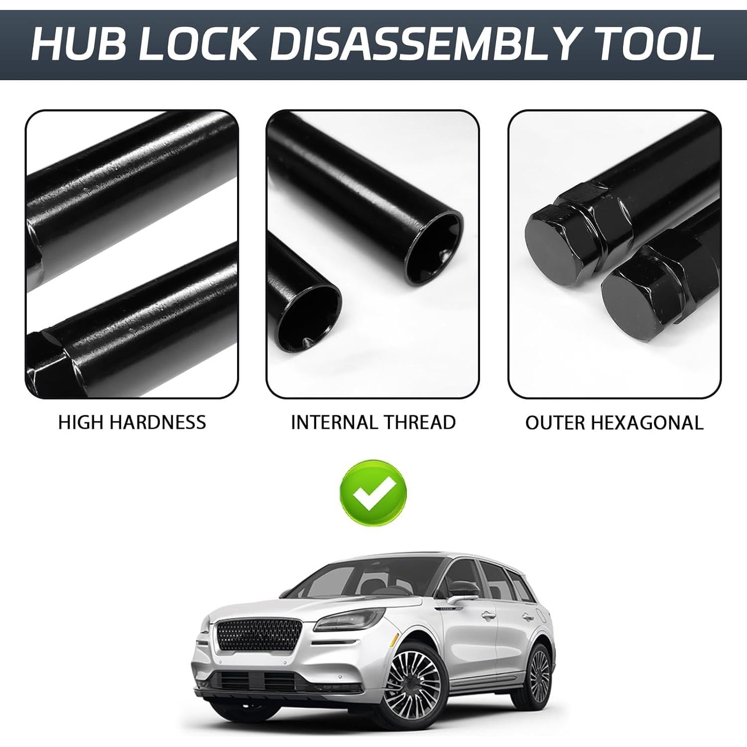 Llave de Bloqueo de Rueda KUQUTIDY 6 Spline 19mm y 21mm