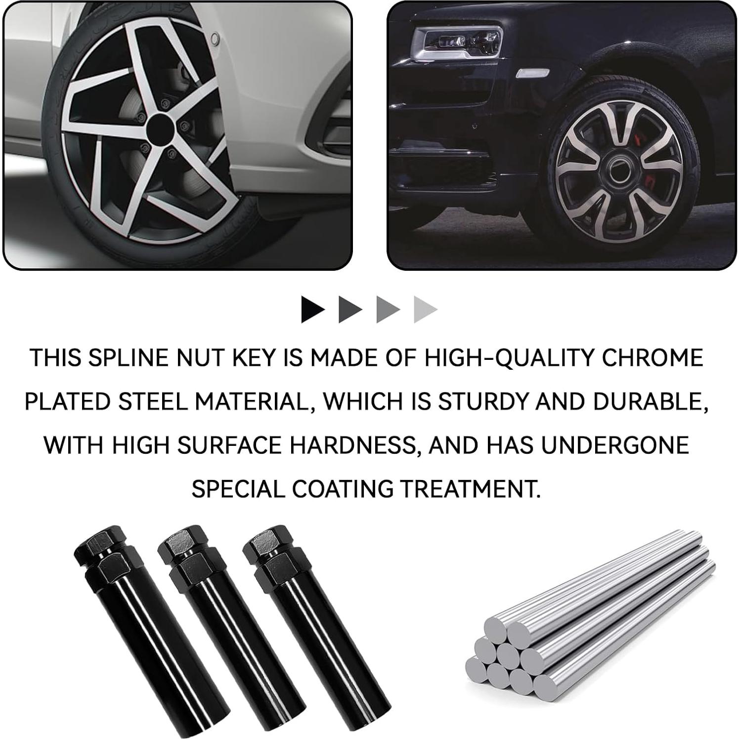 Llave de Bloqueo de Rueda KUQUTIDY 6 Spline 19mm y 21mm