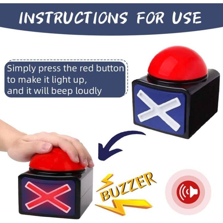 Zumbador de Respuestas de Juego KiViRap con Sonido y Luces