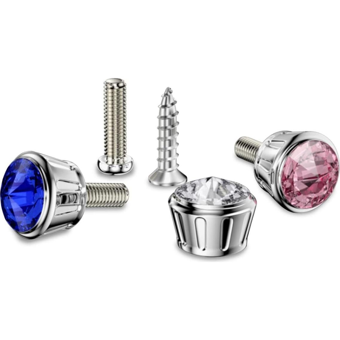 Tapa de Tornillo para Placa de Matrícula Moioee - 4 Piezas Azul