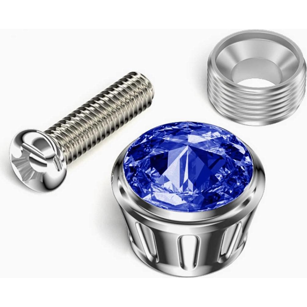 Tapa de Tornillo para Placa de Matrícula Moioee - 4 Piezas Azul