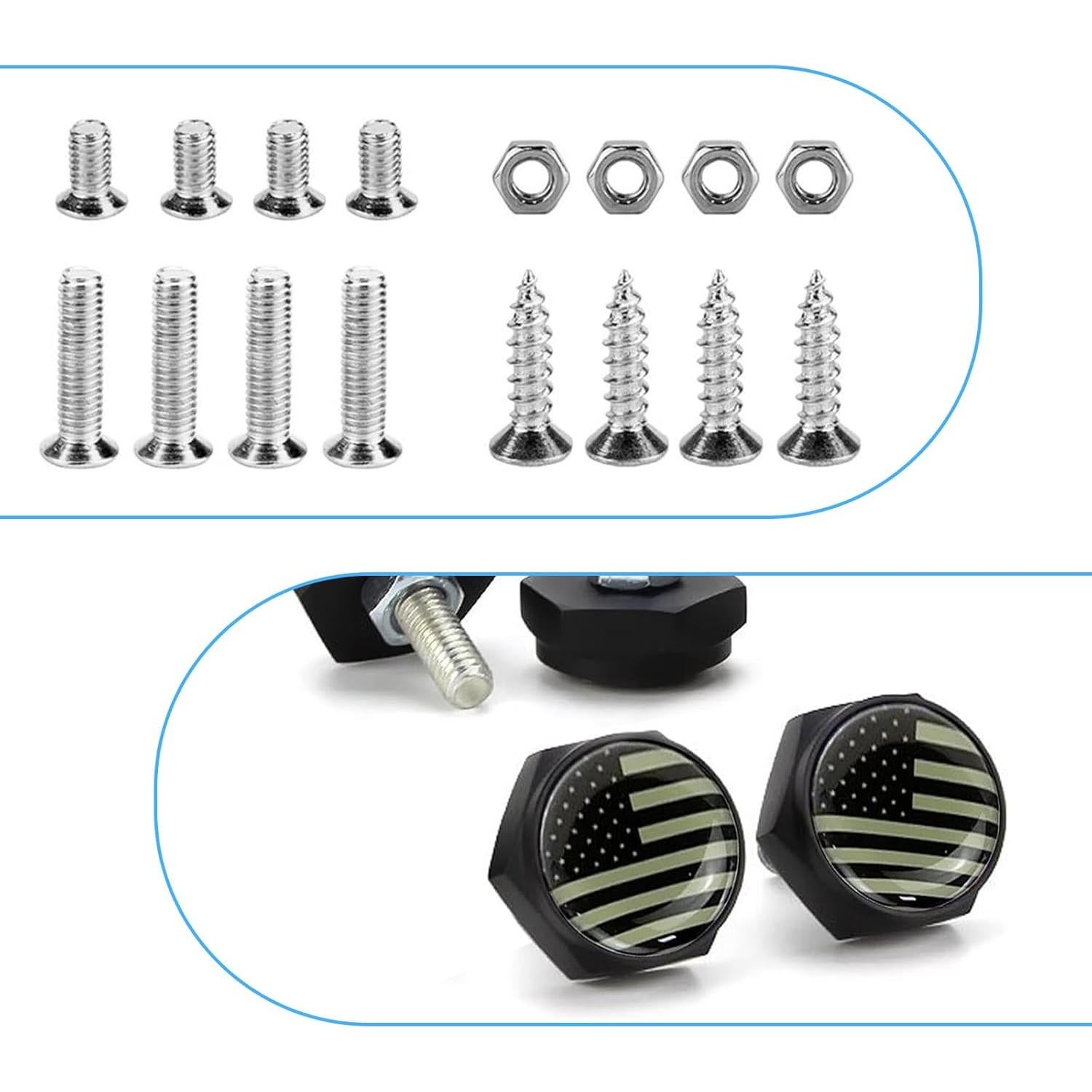 Tornillos de Placa de Matrícula Downhill 4 PCS Antirrobo