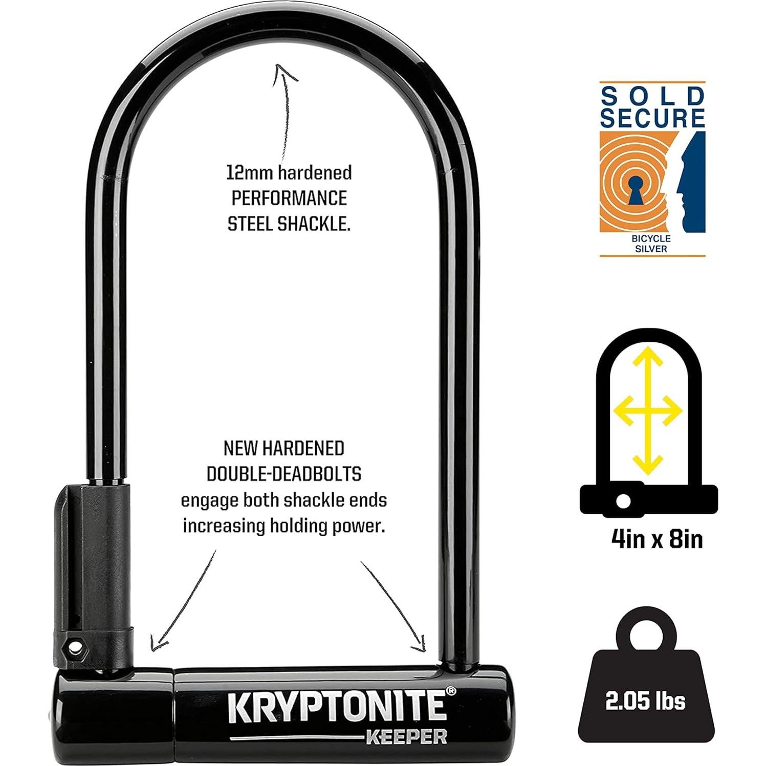 Candado U-Lock Kryptonite Keeper 12, 12mm Alta Seguridad