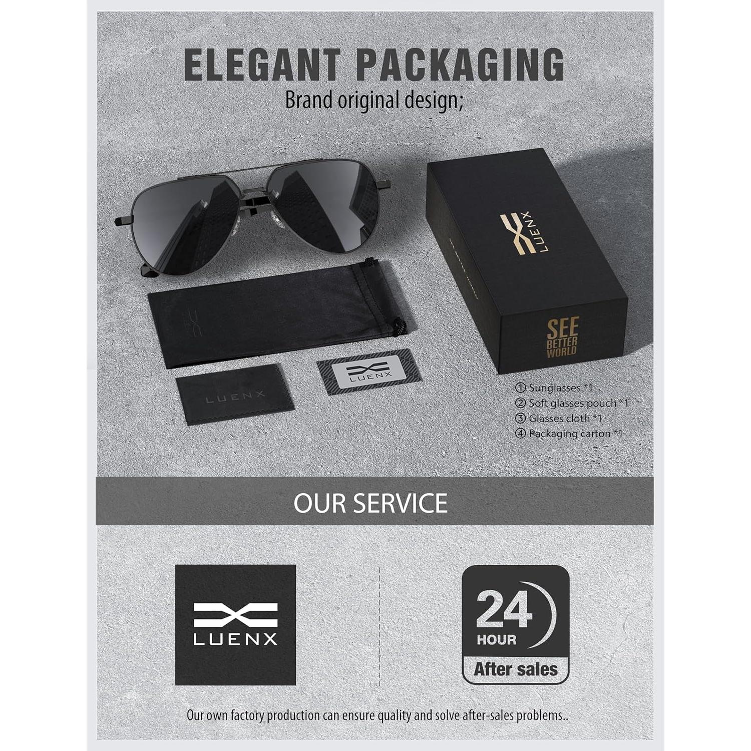 Gafas de sol LUENX Aviador Unisex Polarizadas UV400