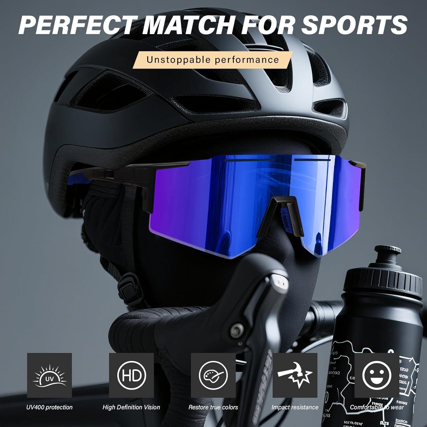 Gafas de Sol Deportivas Polarizadas DioKiw 4 Pack Hombres UV