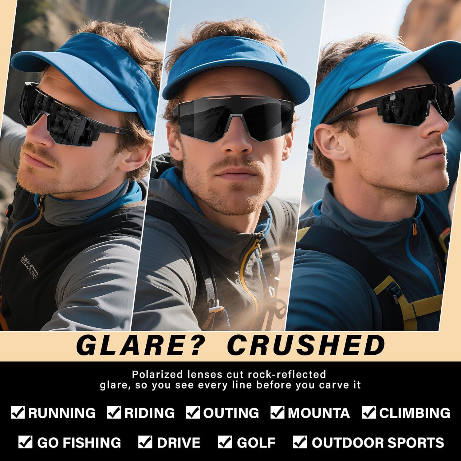 Gafas de Sol Deportivas Polarizadas DioKiw 4 Pack Hombres UV