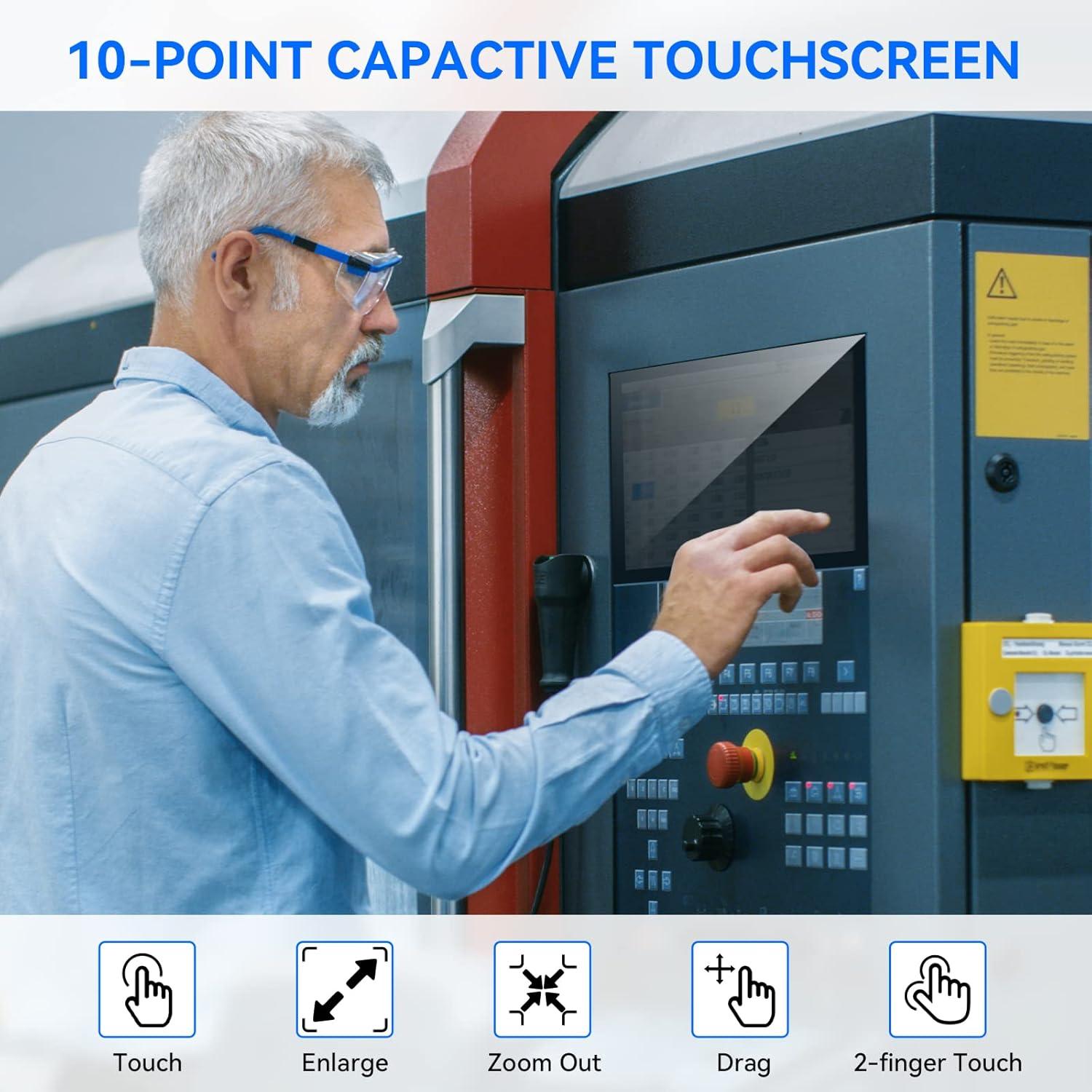 Monitor Táctil 10.1" Eyoyo IPS HD 1280x800 HDMI VGA AV