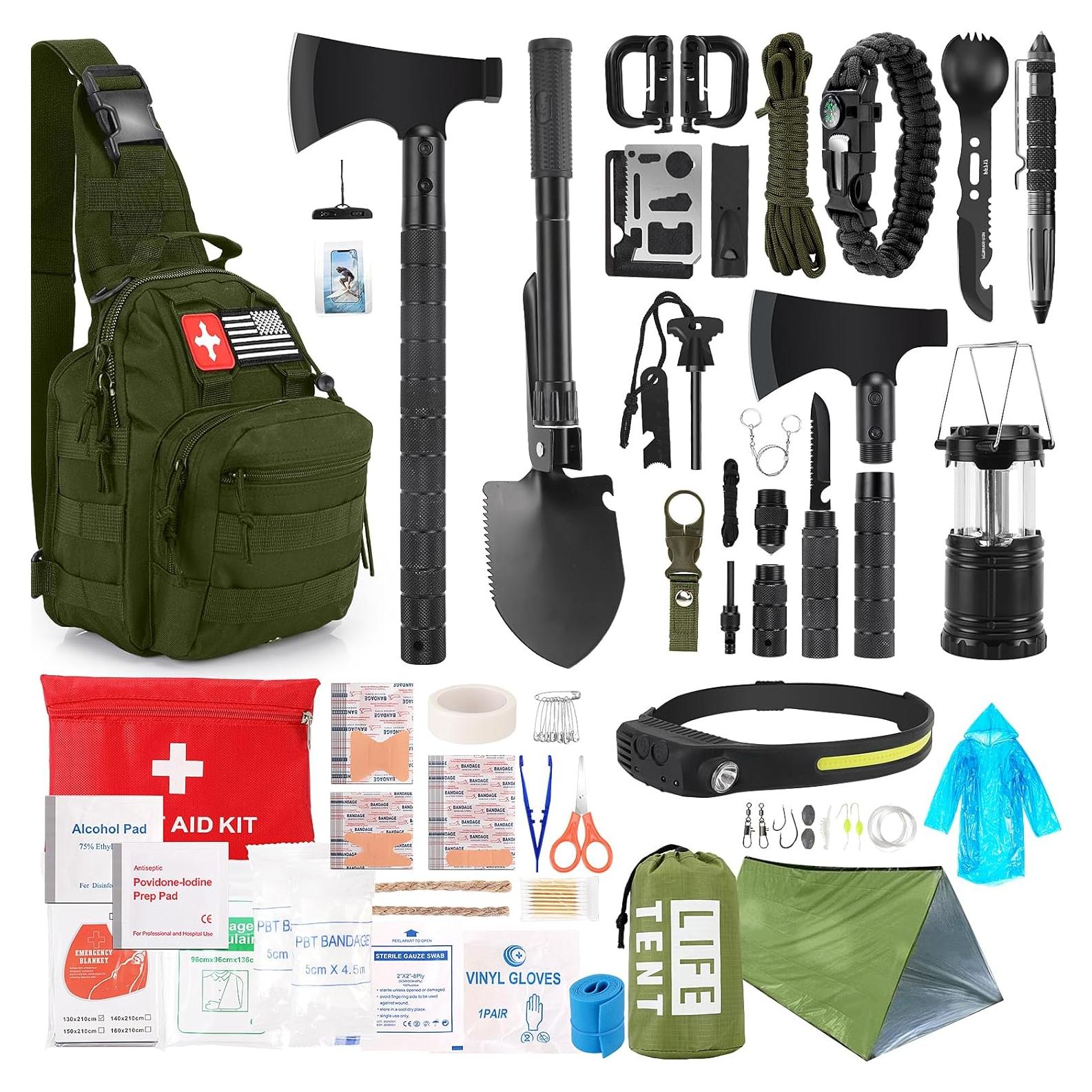 Kit de Supervivencia XIFOZA 268 Piezas con Primeros Auxilios