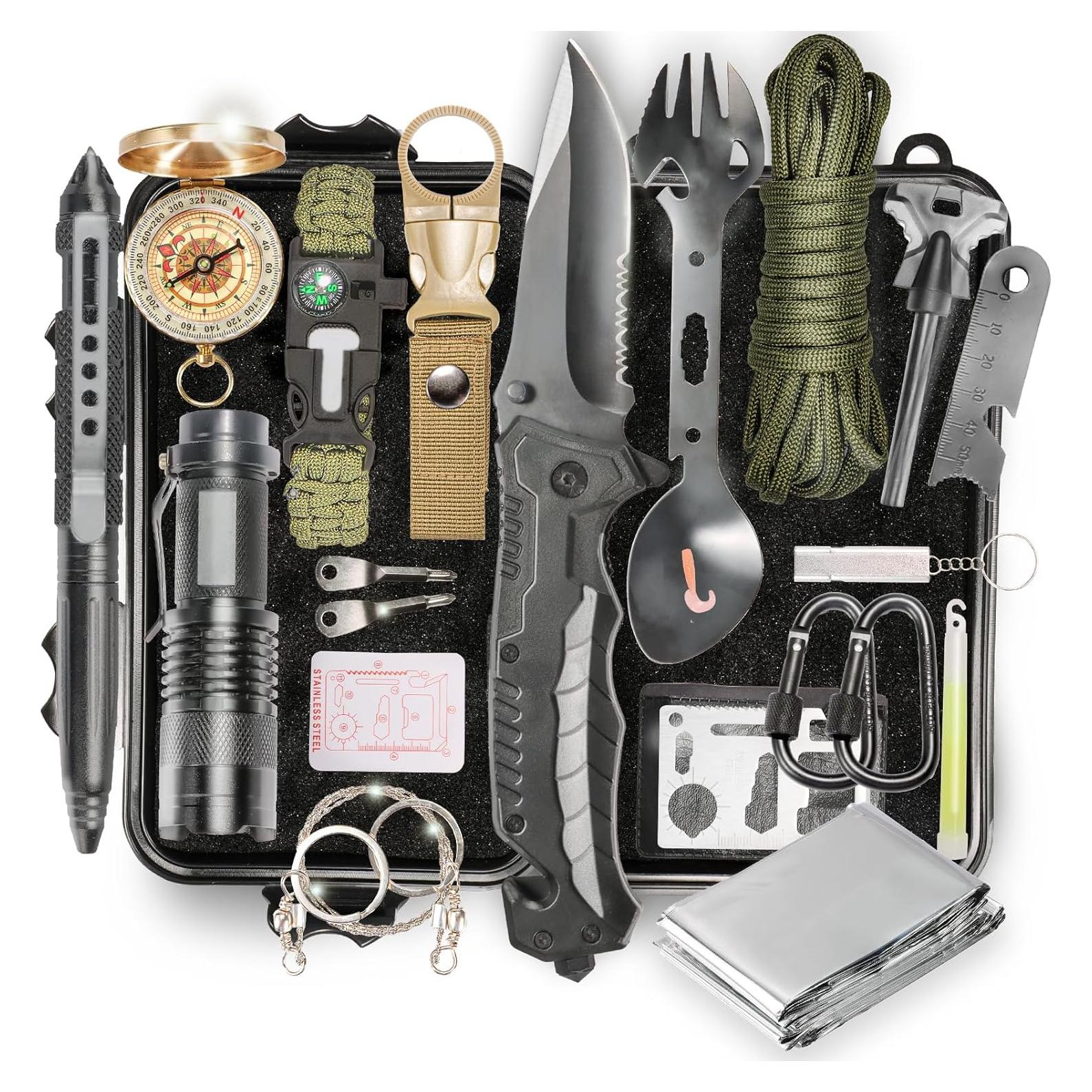 Kit de Supervivencia 20 en 1 PANADAJOY para Camping y Aventura