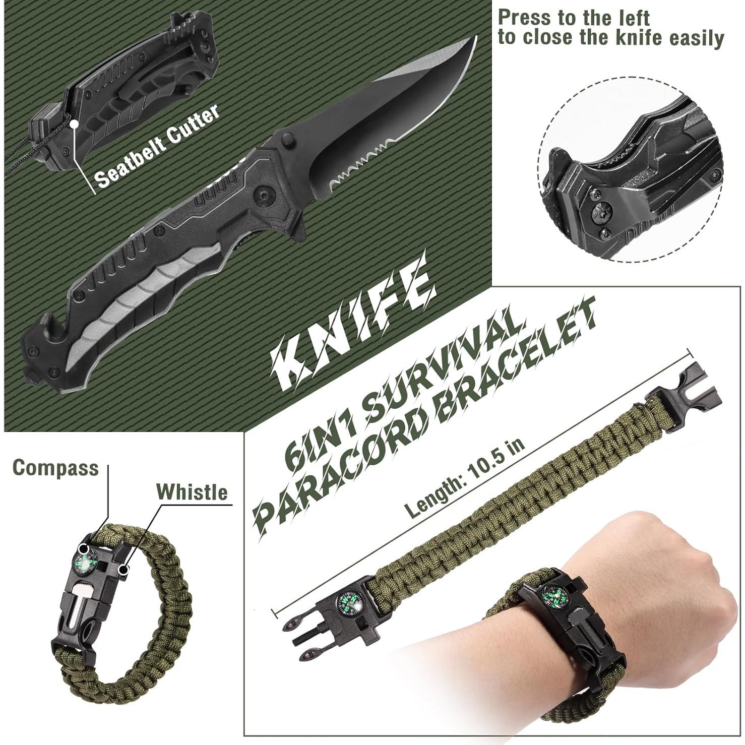 Kit de Supervivencia 20 en 1 PANADAJOY para Camping y Aventura