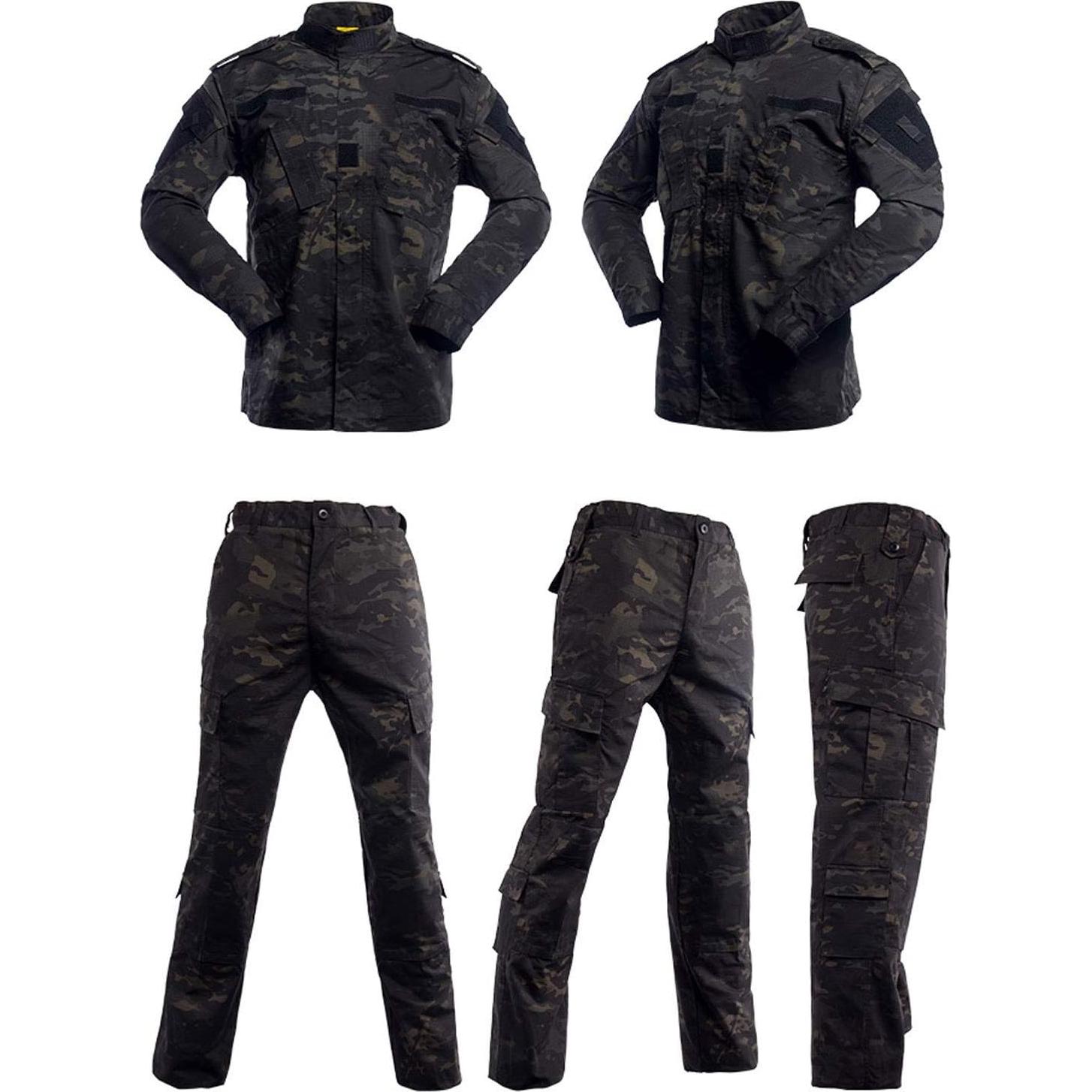 Conjunto Táctico Militar LANBAOSI para Hombre - Chaqueta y Pantalones ACU
