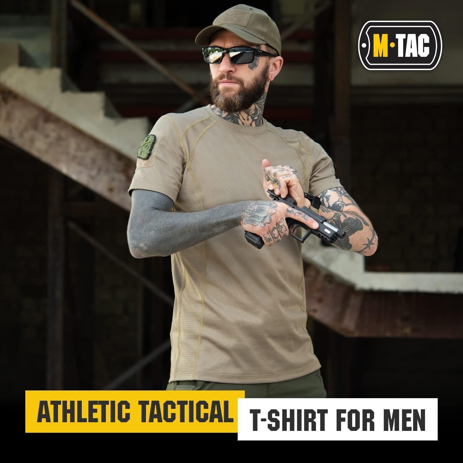 Camiseta Táctica M-Tac para Hombres - Poliester Transpirable