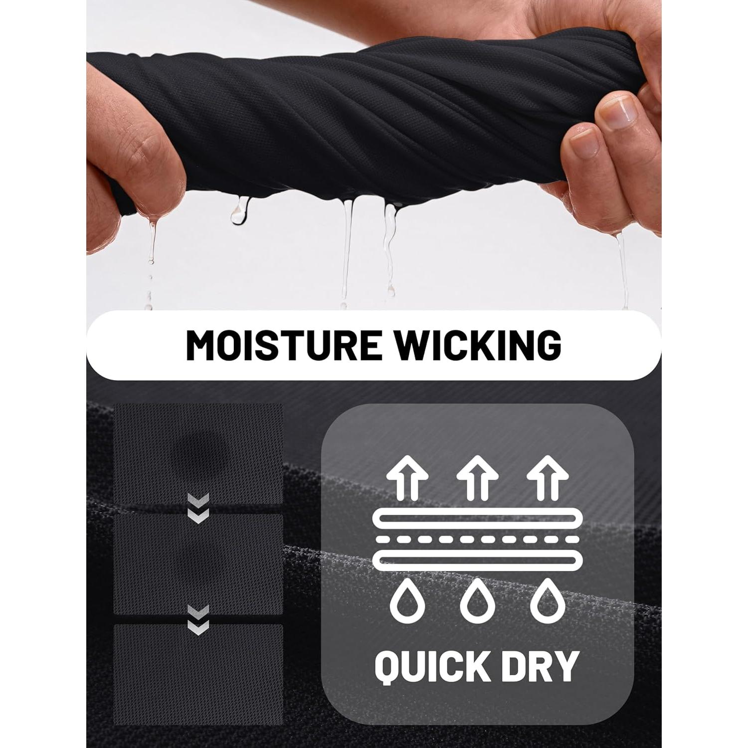 Camisa Polo de Manga Larga TACVASEN Hombre Secado Rápido