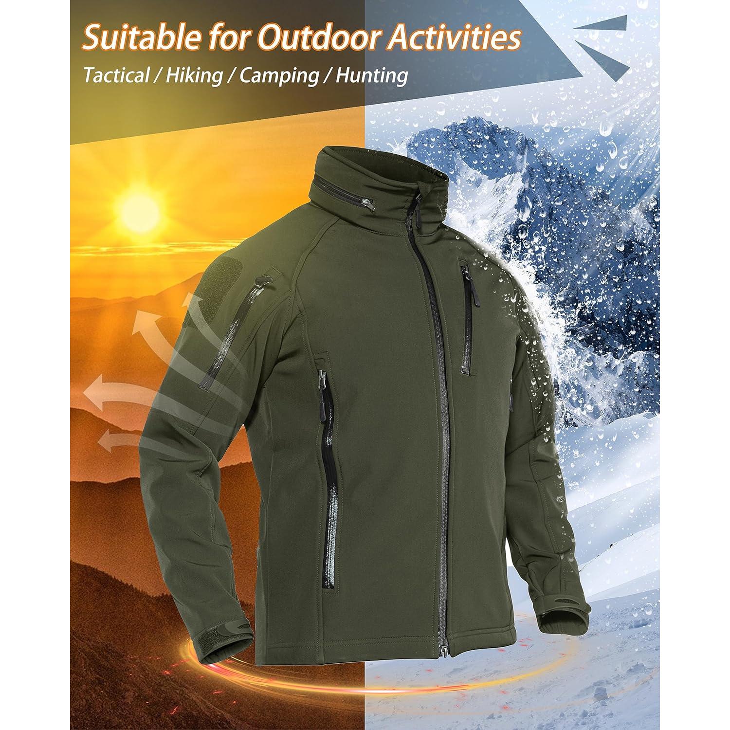 Chaqueta Táctica de Invierno TACVASEN para Hombre XX-Large Verde