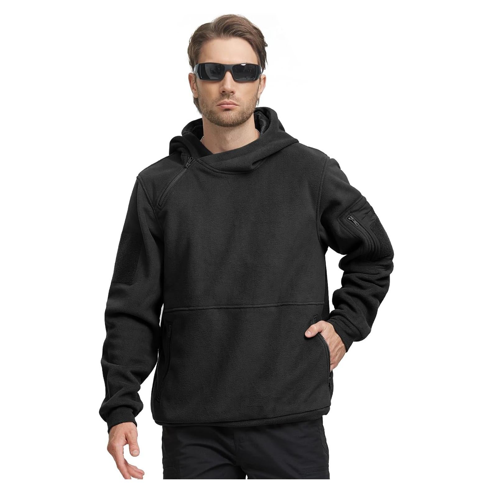 Sudadera Táctica de Invierno Free Soldier Forro Polar XL Negro