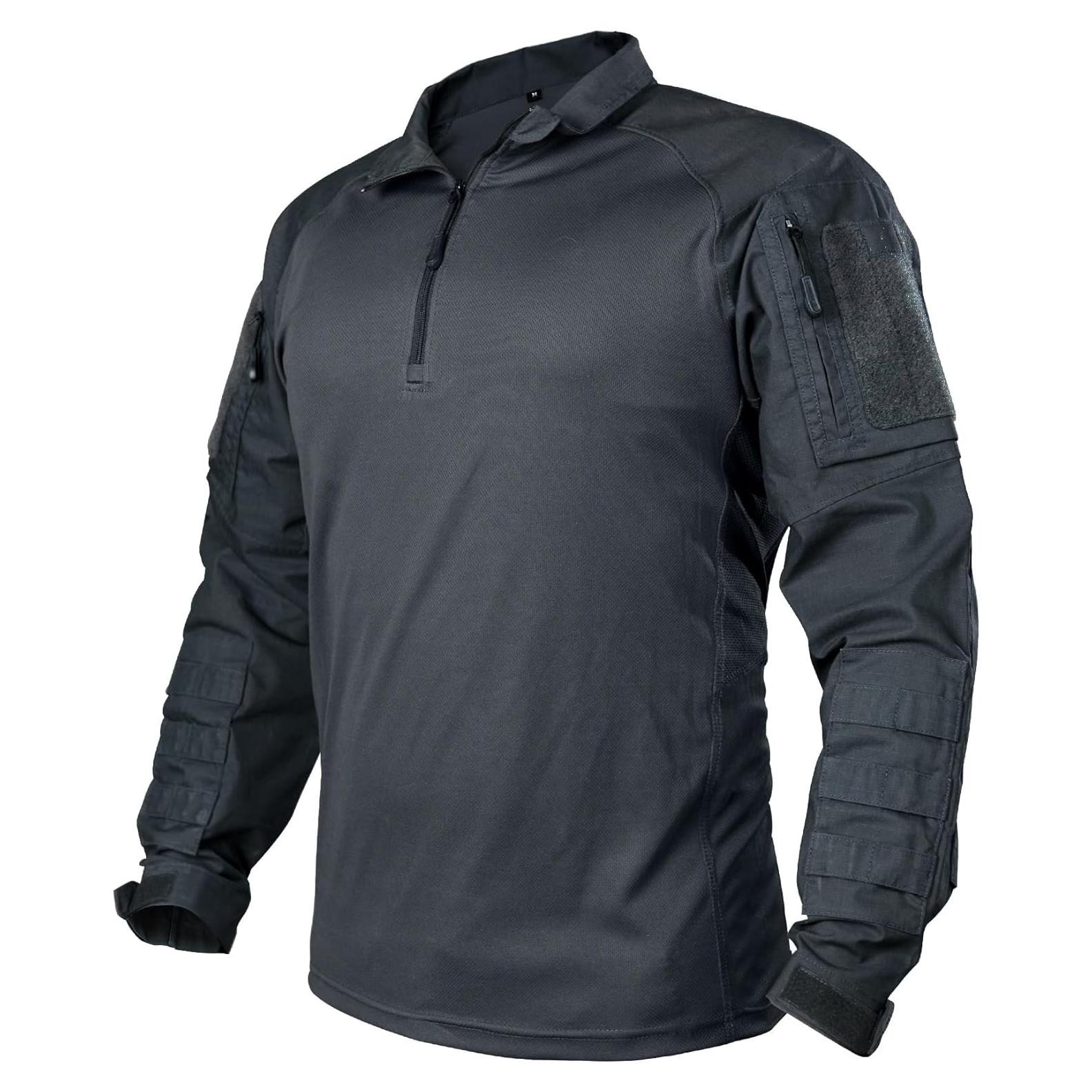 Camisa Táctica de Manga Larga IDOGEAR para Hombre - Gris